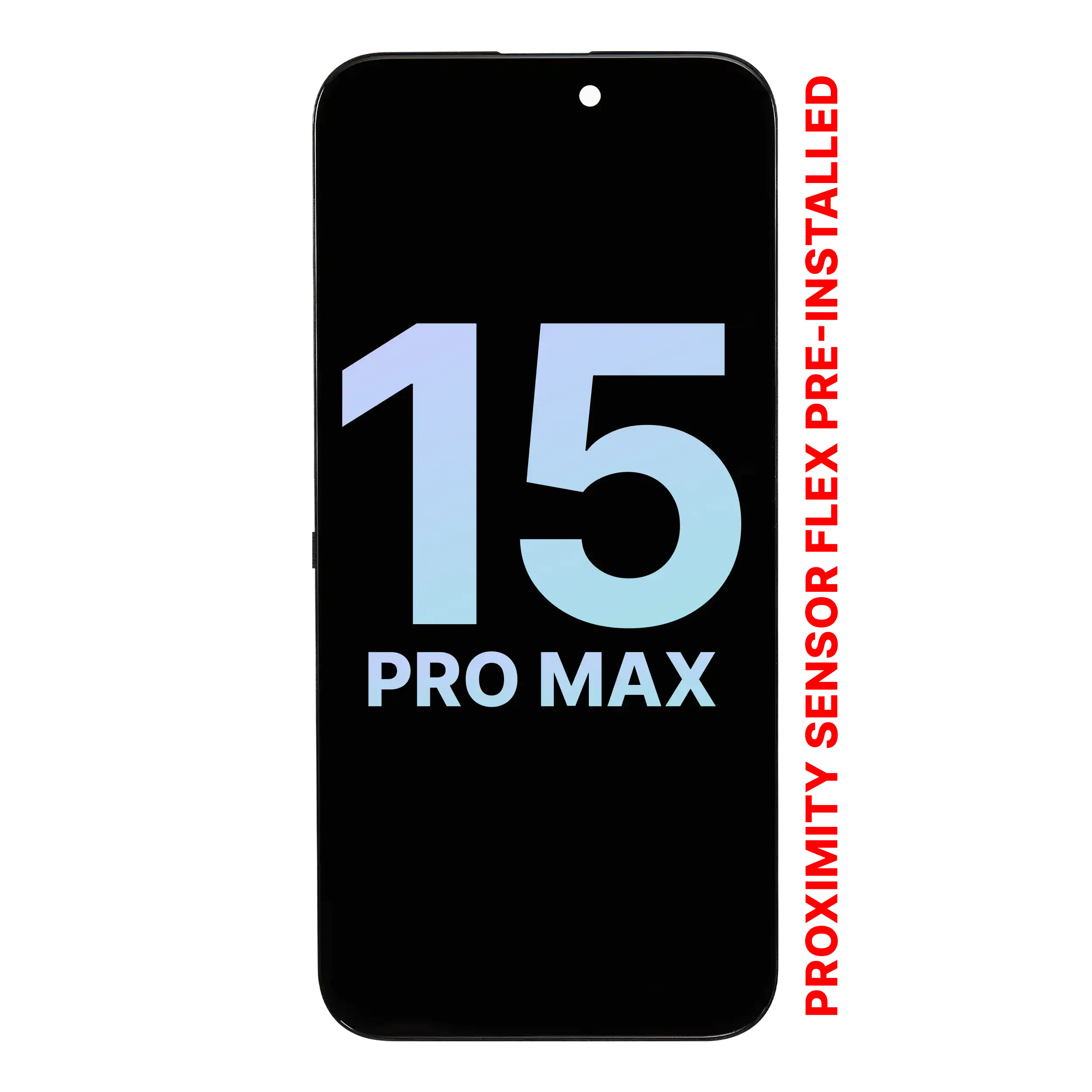 Display OLED completo con Sensore prossimità flat Pre-Installed per iPhone 15 Pro Max (Service Pack)