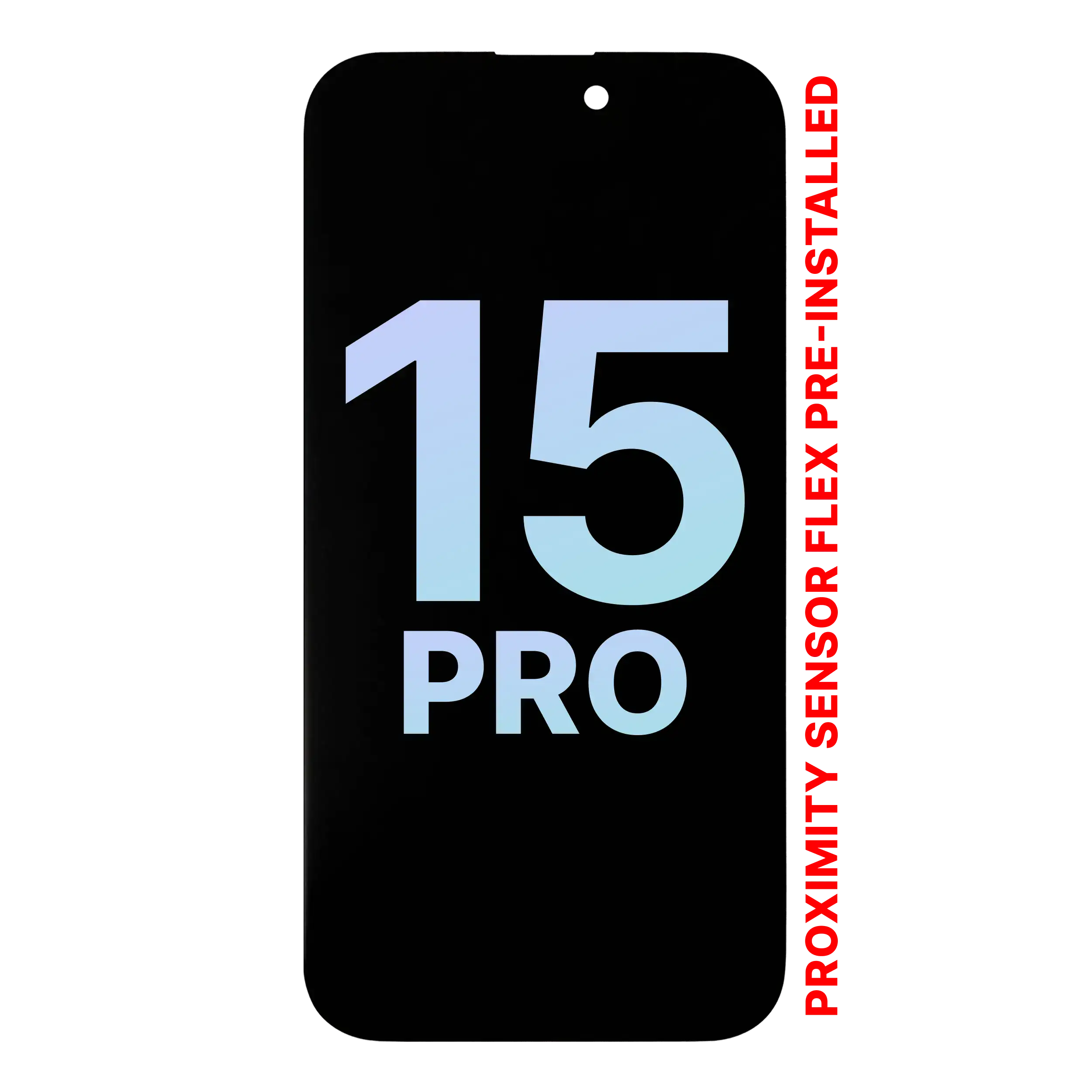 Display OLED completo con Sensore prossimità flat Pre-Installed per iPhone 15 Pro (Service Pack)