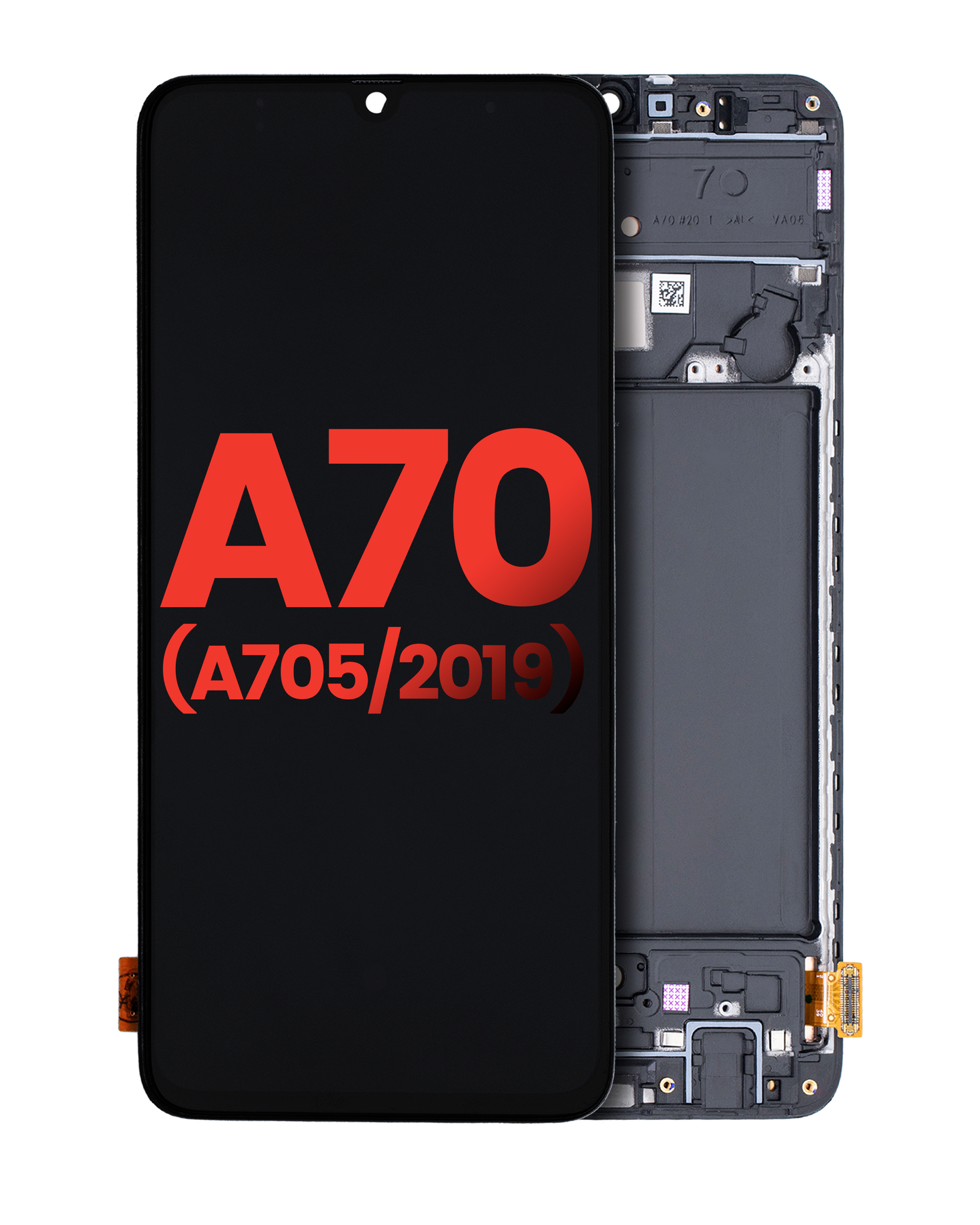 Display OLED completo con Frame per Samsung Galaxy A70 (A705 / 2019) (6.67") (Aftermarket Plus) (tutti i colori)