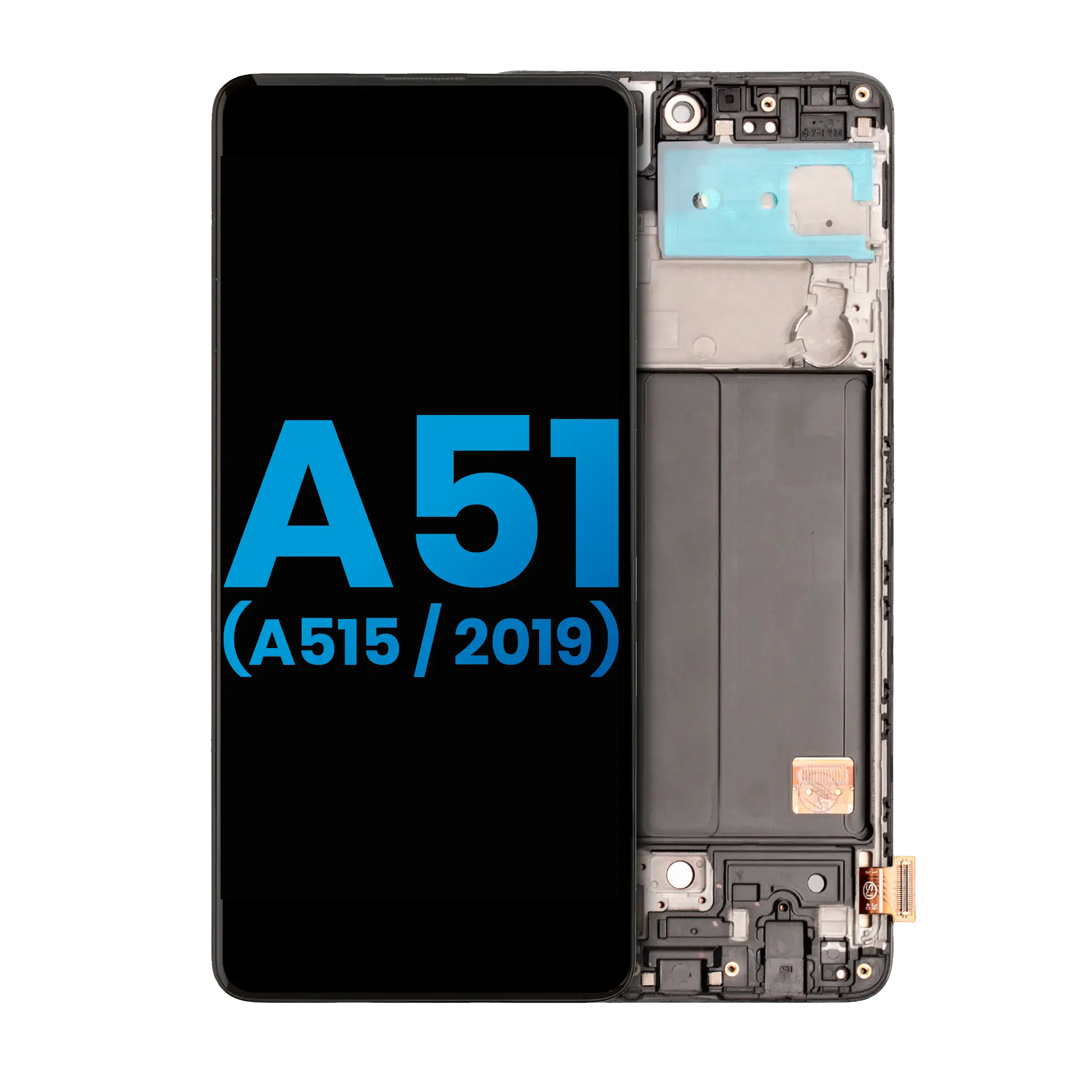 Display LCD completo con Frame per Samsung Galaxy A51 4G (A515 / 2019) ( No Fingerprint Scanner) (Aftermarket: Incell) (tutti i colori)