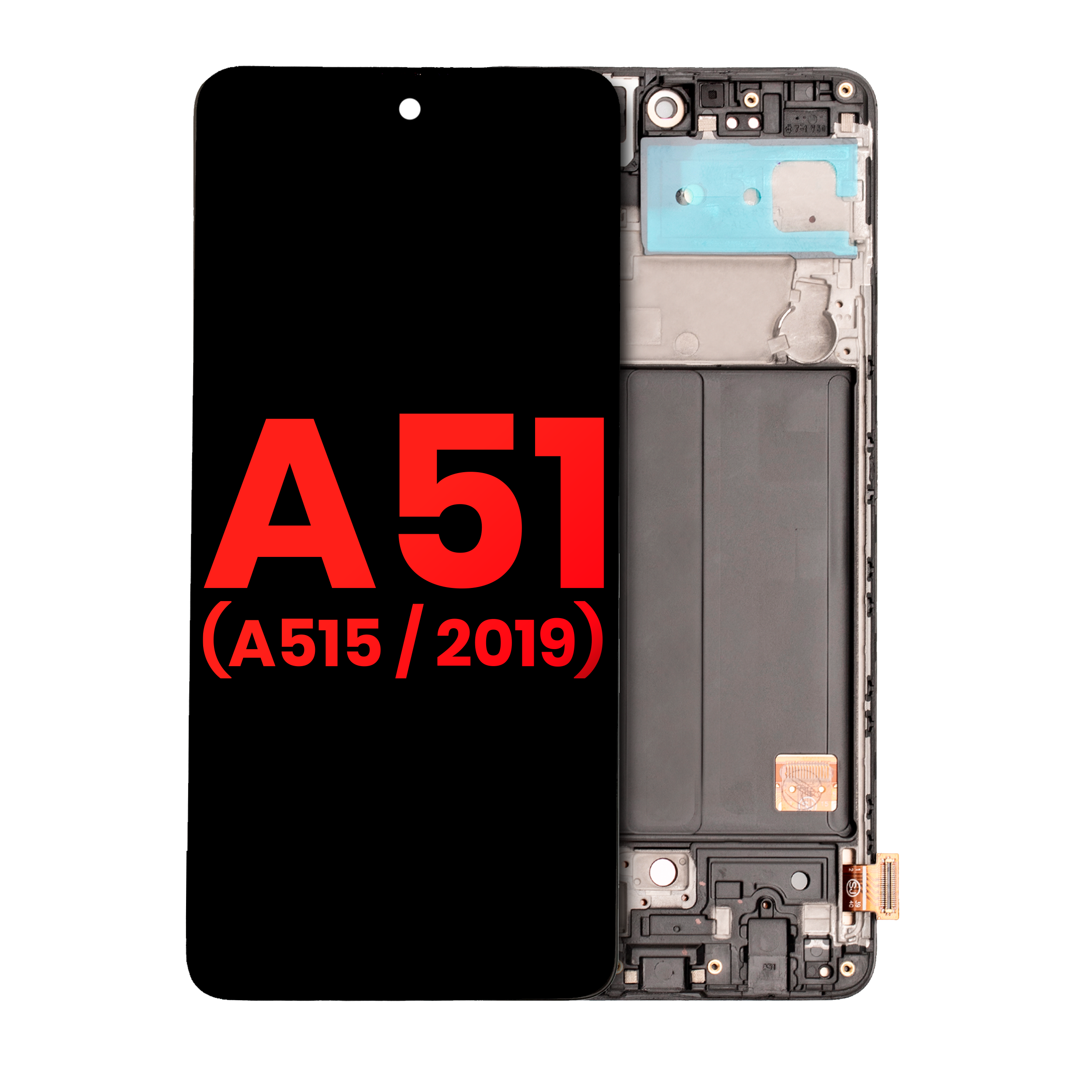 Display OLED completo con Frame per Samsung Galaxy A51 4G (A515 / 2019) (6.33") (Aftermarket Plus) (tutti i colori)