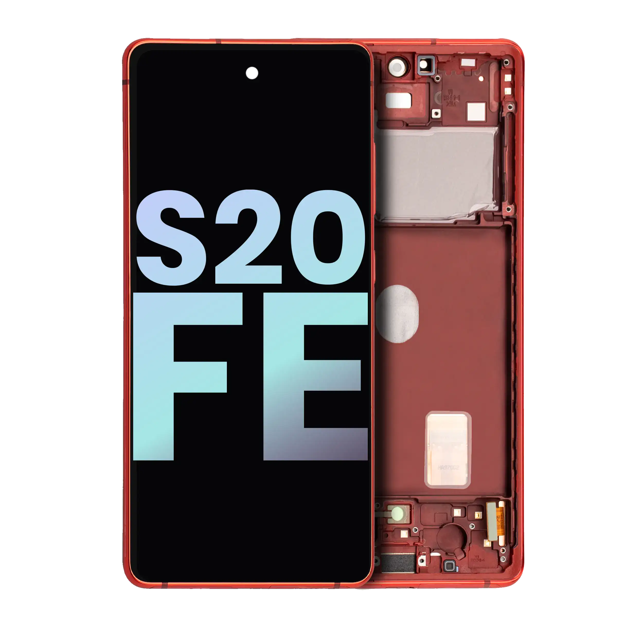 Display OLED completo con Frame per Samsung Galaxy S20 FE 4G / 5G (Service Pack) (Cloud Rosso)