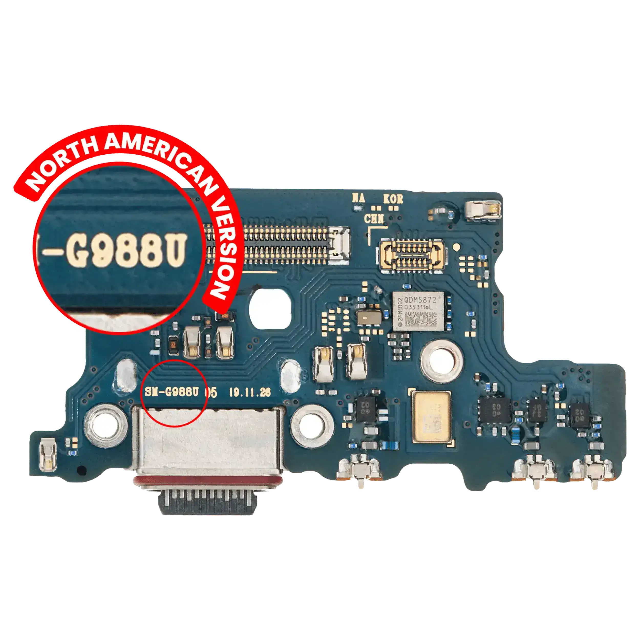 Connettore di ricarica Scheda per Samsung Galaxy S20 Ultra (US Version) (G988U) (Premium)