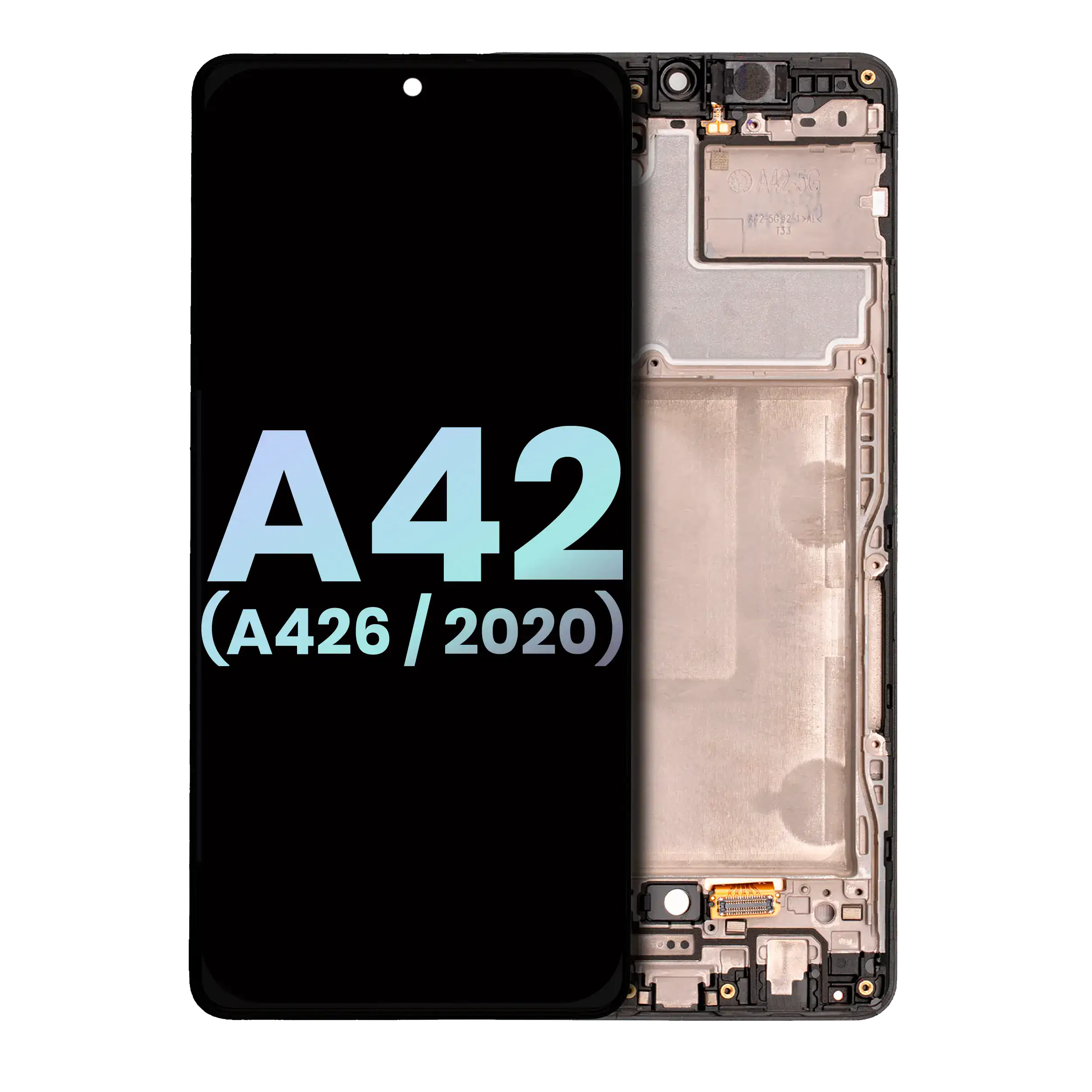 Display OLED completo con Frame per Samsung Galaxy A42 5G (A426 / 2020) (Service Pack) (Prism Dot Nero)