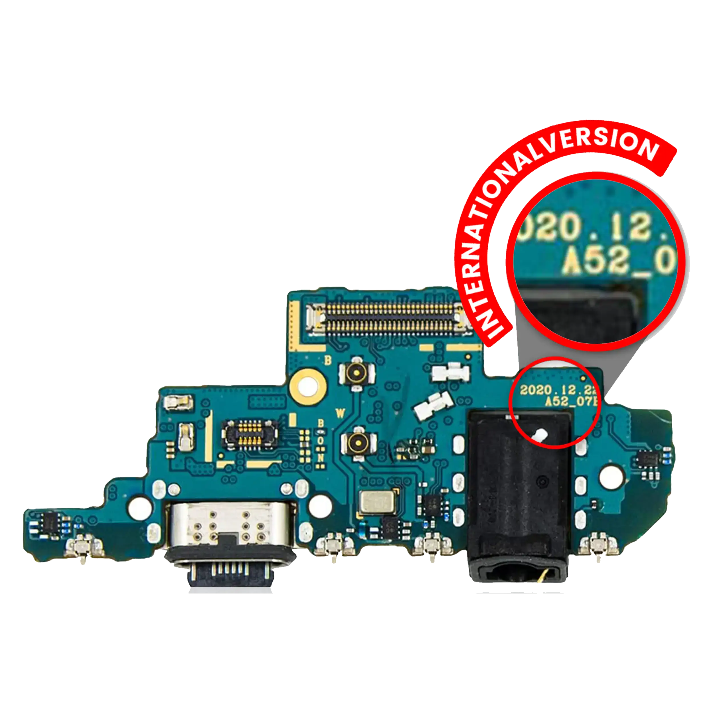 Connettore di ricarica con jack cuffie per Samsung Galaxy A52 4G (A525 / 2021) A52 5G (A526 / 2021) (International Version) (Premium)