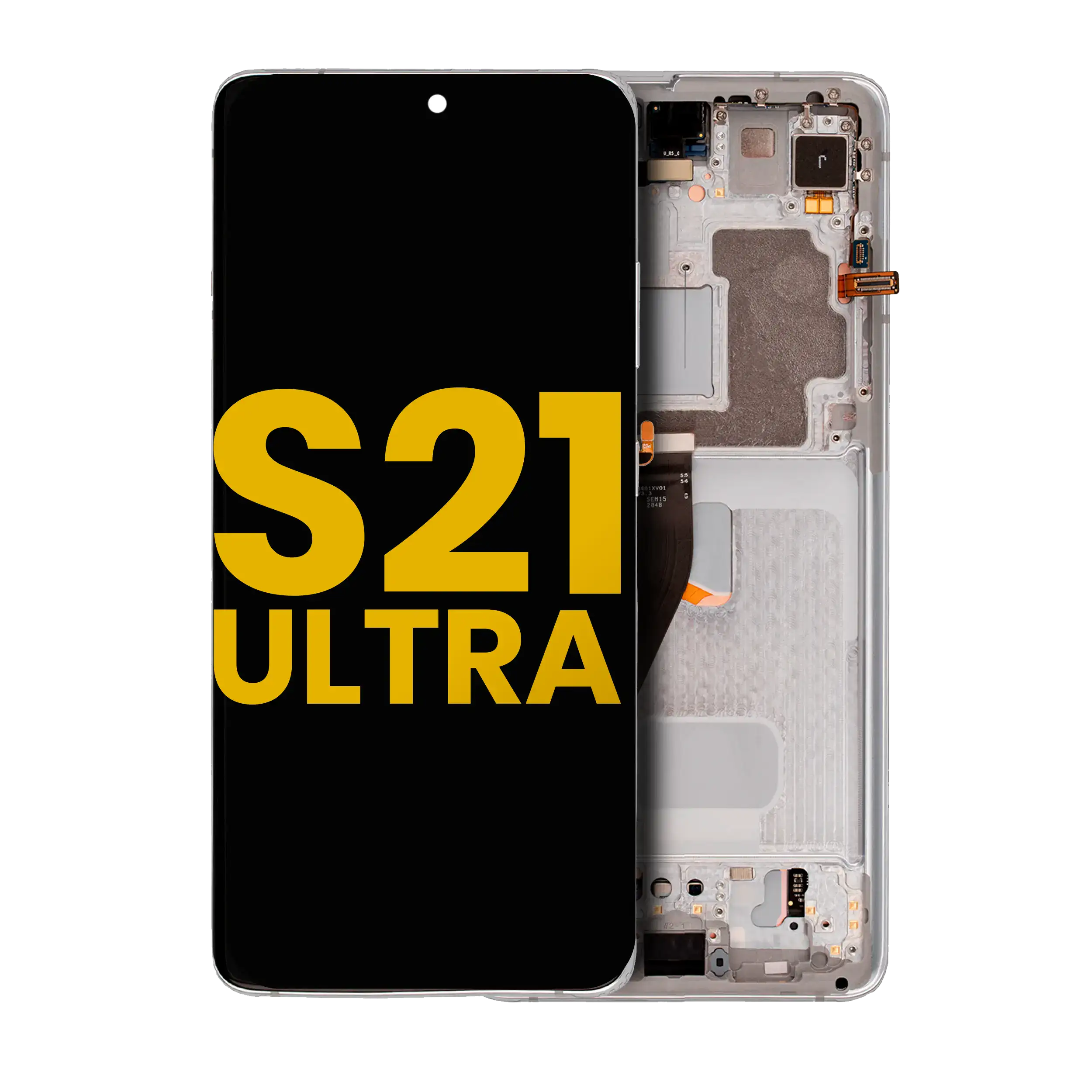 Display OLED completo con Frame per Samsung Galaxy S21 Ultra 5G (Refurbished) (Phantom Argento)