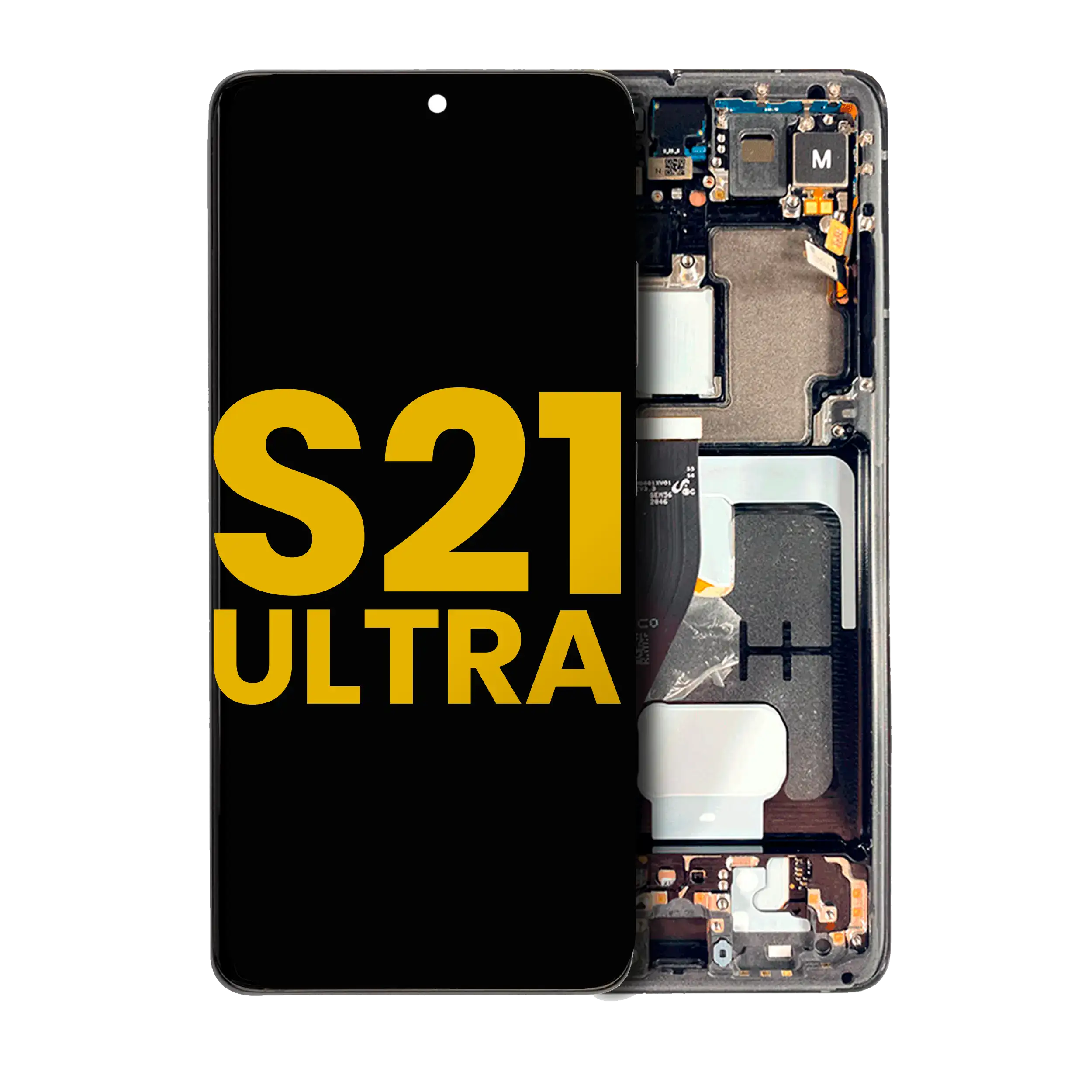 Display OLED completo con Frame per Samsung Galaxy S21 Ultra 5G (Refurbished) (Phantom Nero)