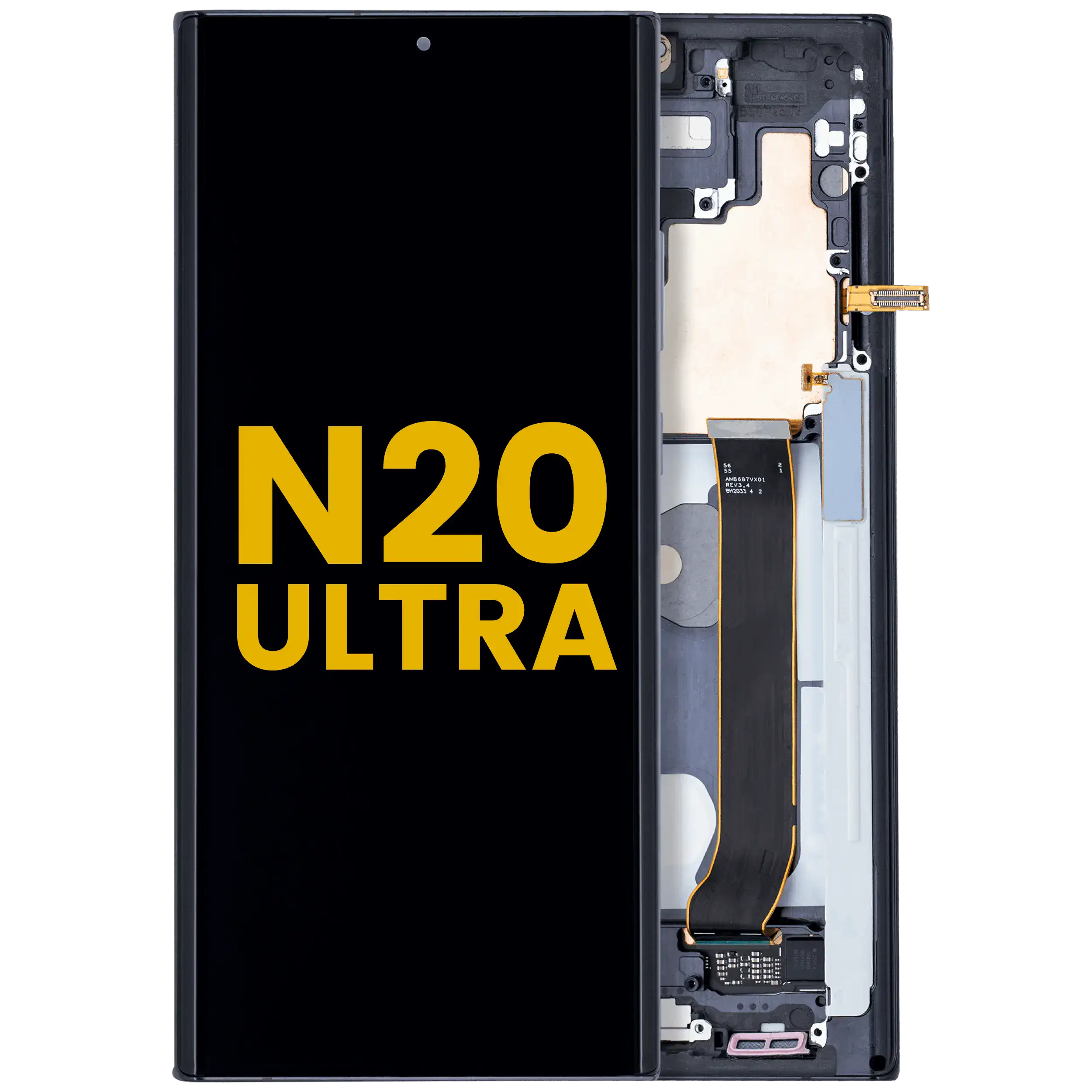 Display OLED completo con Frame per Samsung Galaxy Note 20 Ultra 5G (Refurbished) (Mystic Nero)