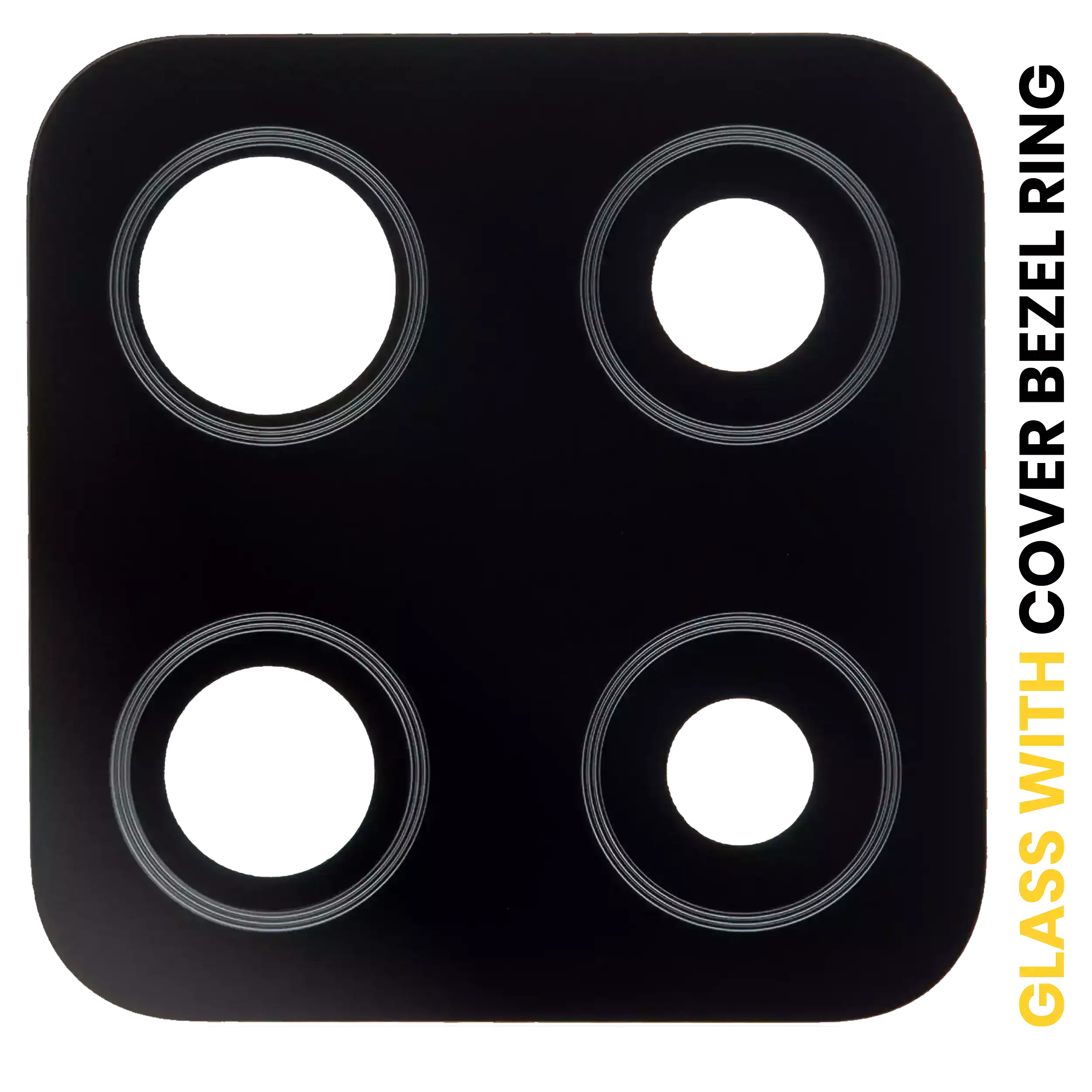 Lente fotocamera posteriore con Cover Cornice Ring per Samsung Galaxy A42 5G (A426 / 2020) (Prism Dot Nero)
