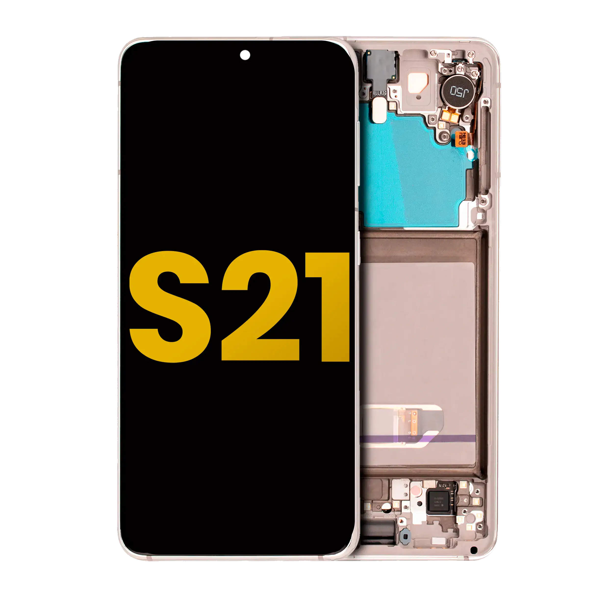 Display OLED completo con Frame per Samsung Galaxy S21 5G (Refurbished) (Phantom Bianco)