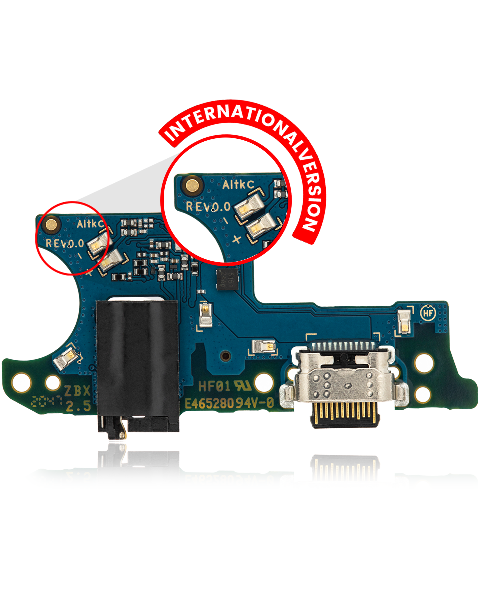 Connettore di ricarica Scheda con jack cuffie per Samsung Galaxy A02S (A025F / 2020) / A03S (A037F / 2021) (International Version) (Premium)