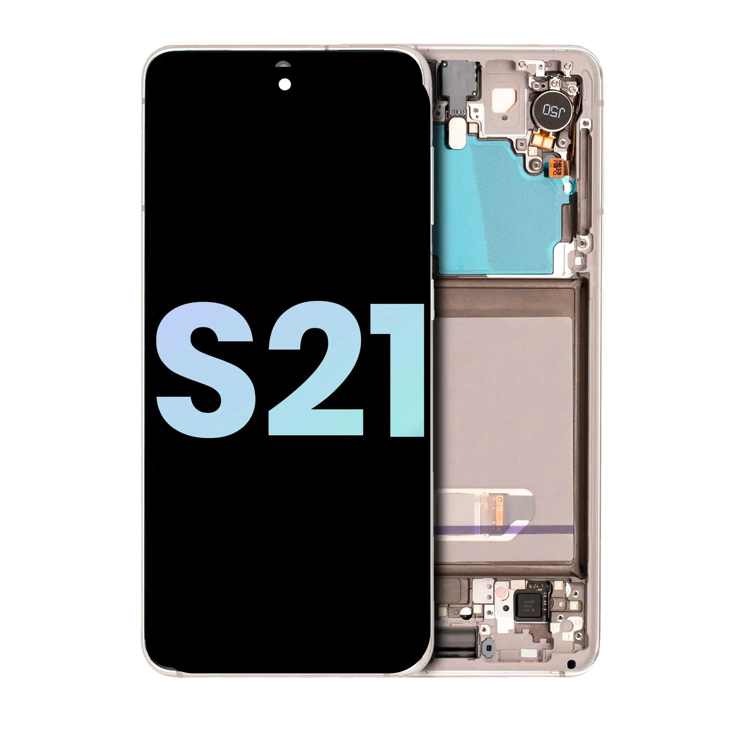 Display OLED completo con Frame per Samsung Galaxy S21 5G (Service Pack) (Phantom Bianco)