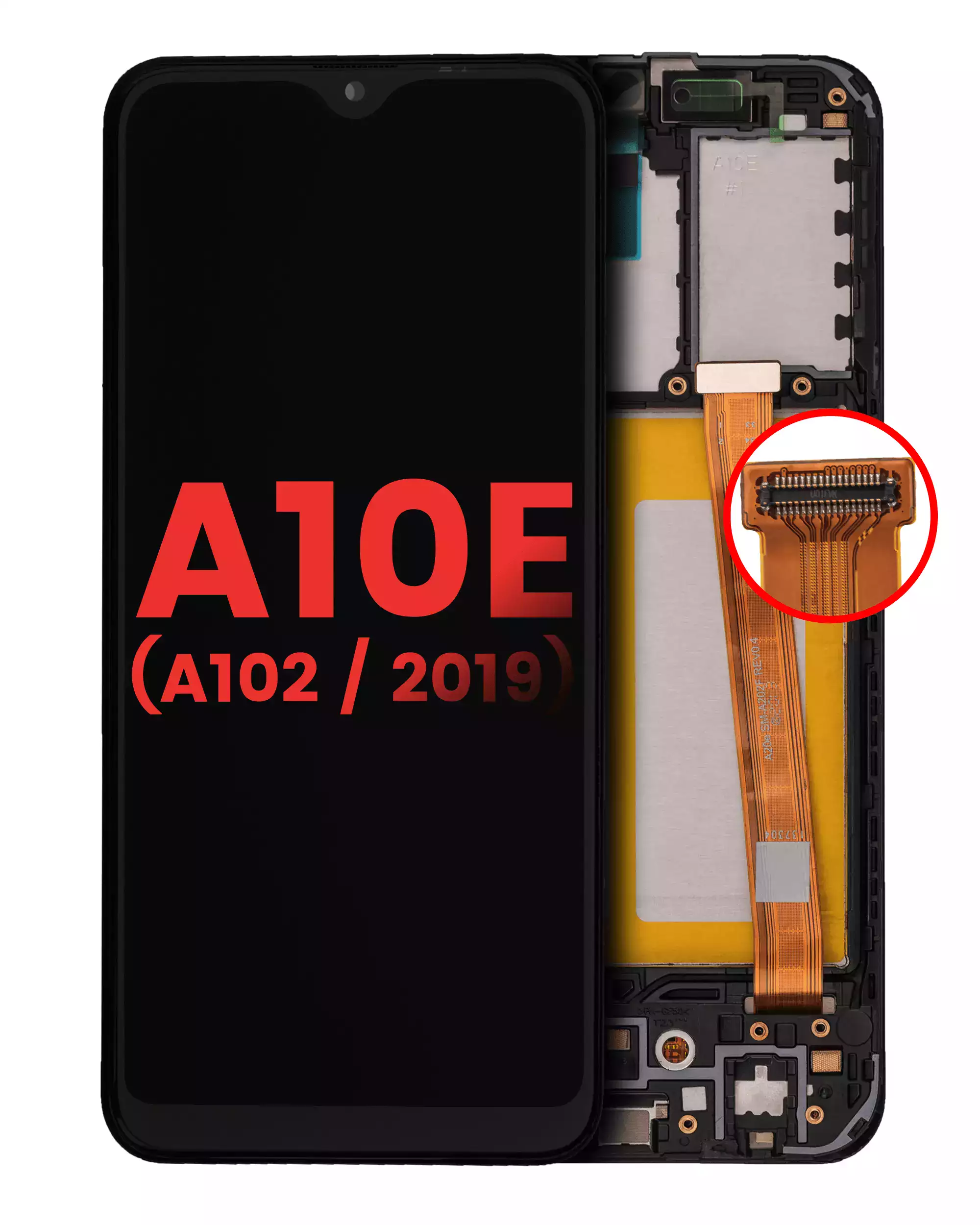 Display LCD completo con Frame per Samsung Galaxy A10E (A102 / 2019) (Aftermarket Plus) (tutti i colori)