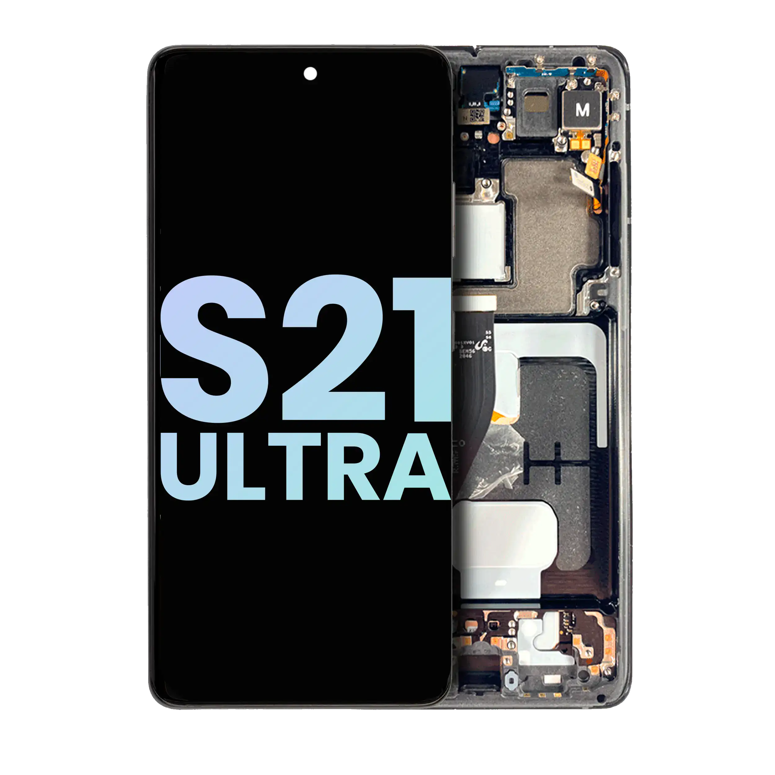 Display OLED completo con Frame per Samsung Galaxy S21 Ultra 5G (Service Pack) (Phantom Nero)