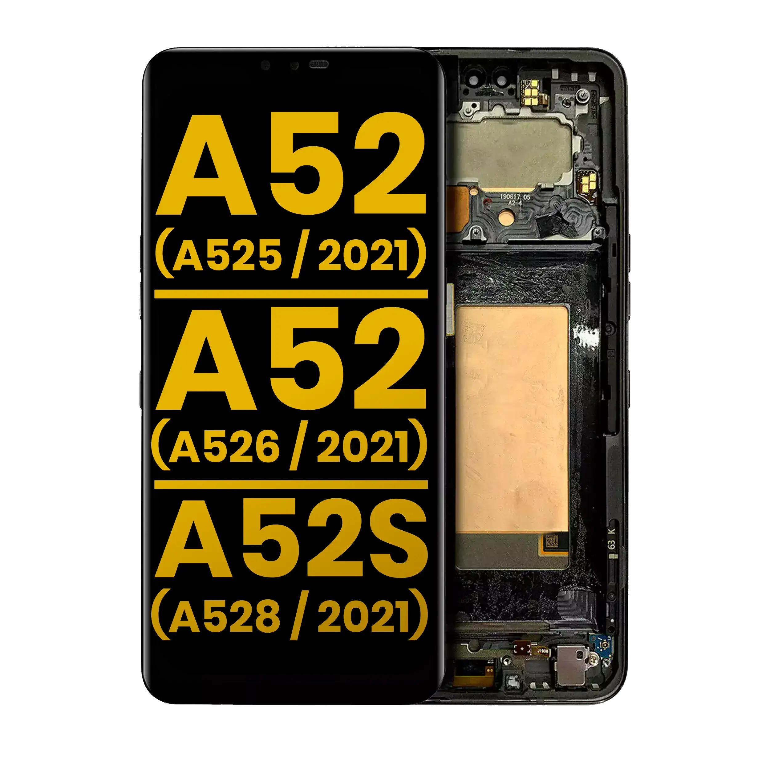 Display OLED completo con Frame per Samsung Galaxy A52 4G (A525 / 2021) / A52 5G (A526 / 2021) / A52S 5G (A528 / 2021) (Refurbished) (Awesome Blu)