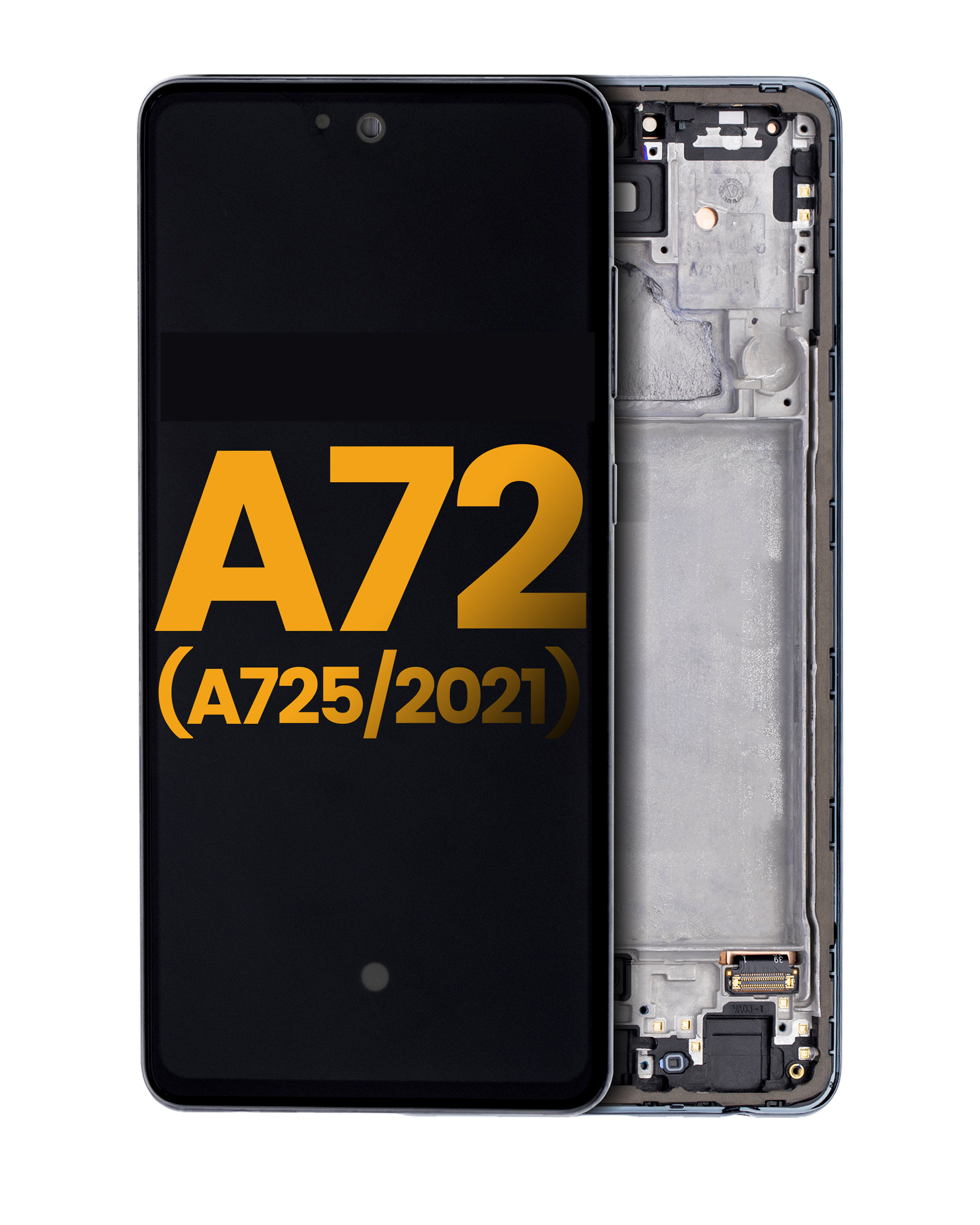 Display OLED completo con Frame per Samsung A72 (A725 / 2021) (Refurbished) (Awesome Nero)