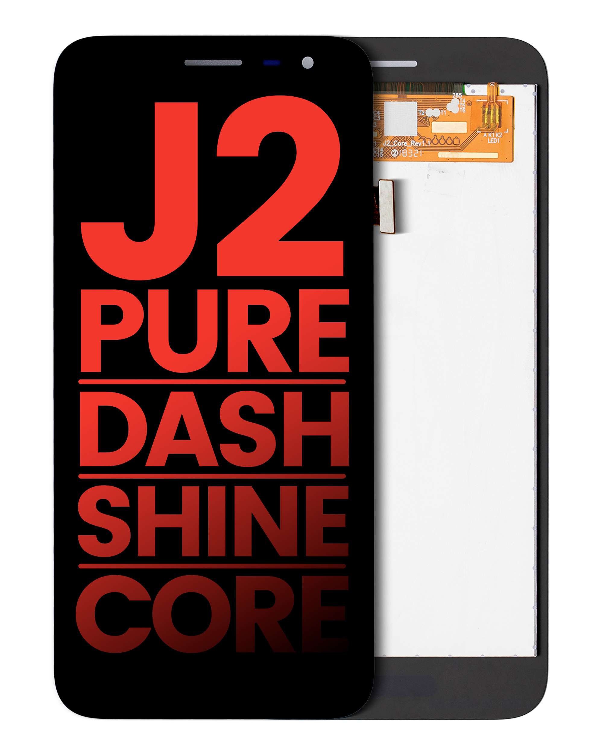Display LCD completo senza Frame per Samsung Galaxy J2 Pure / Dash / Shine / Core (J260 / 2018) (Aftermarket Plus: Incell) (tutti i colori)