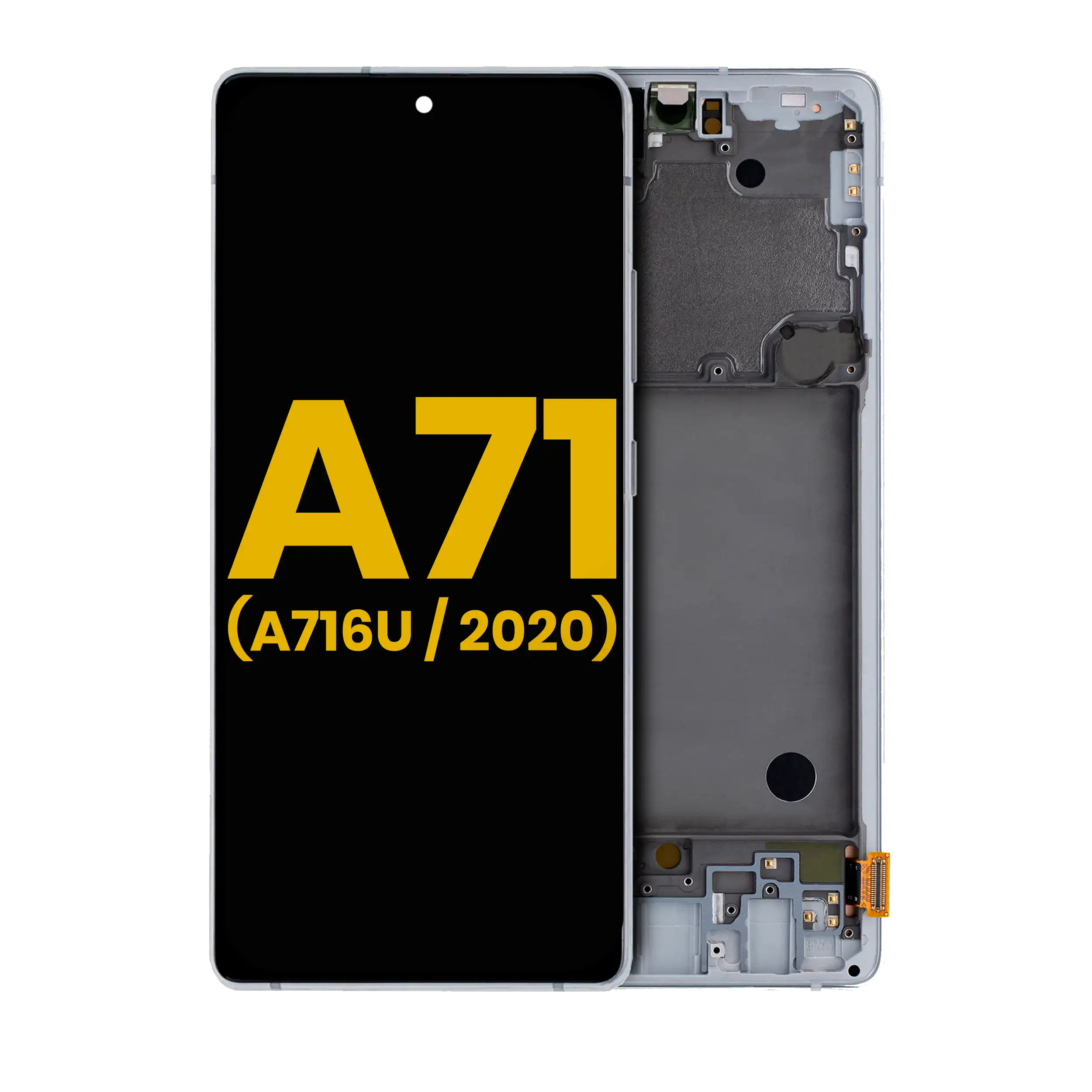 Display OLED completo con Frame per Samsung Galaxy A71 5G (A716U / 2020) (Refurbished) (Prism Cube Argento)