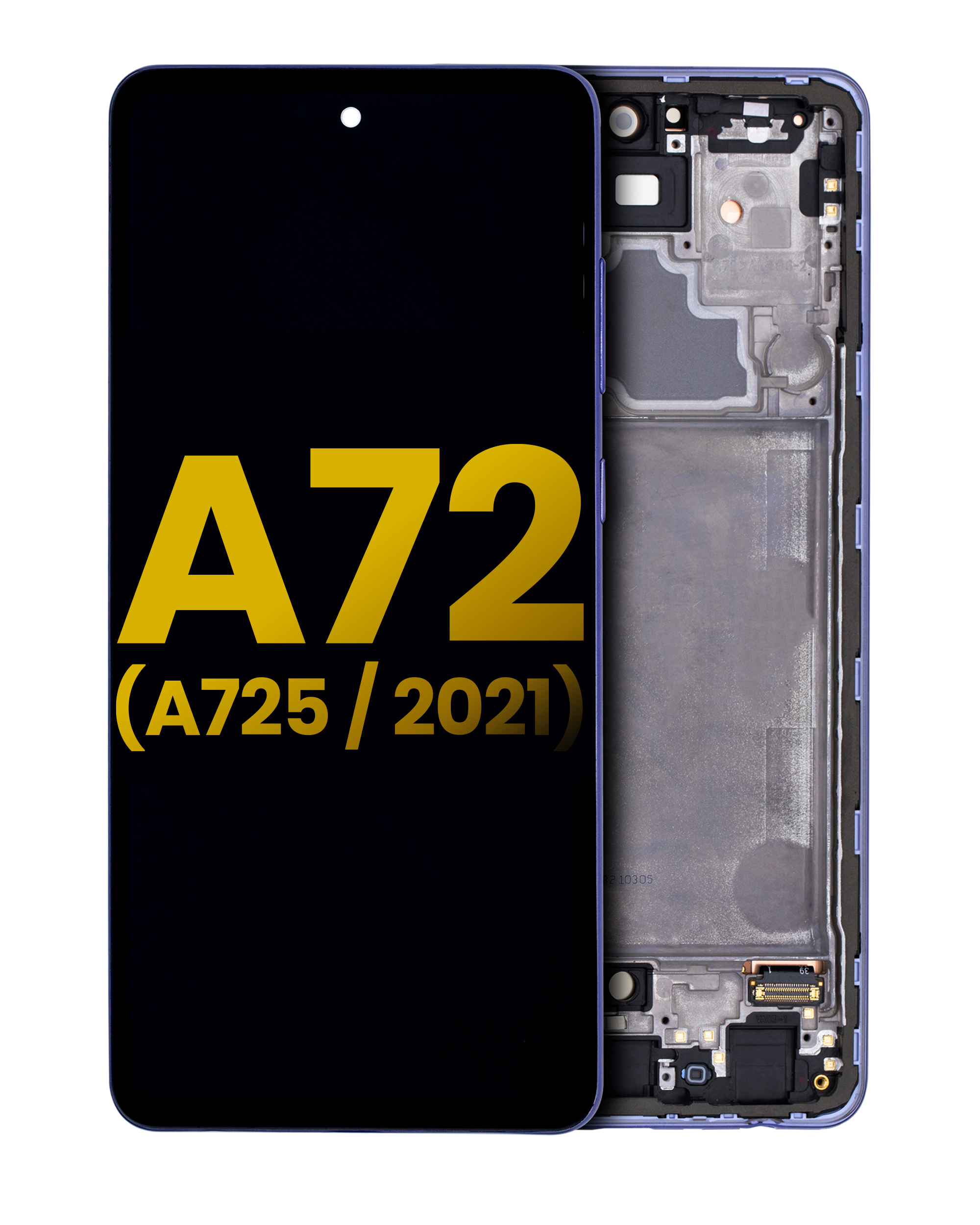 Display OLED completo con Frame per Samsung Galaxy A72 (A725 / 2021) (Refurbished) (Awesome Violet)