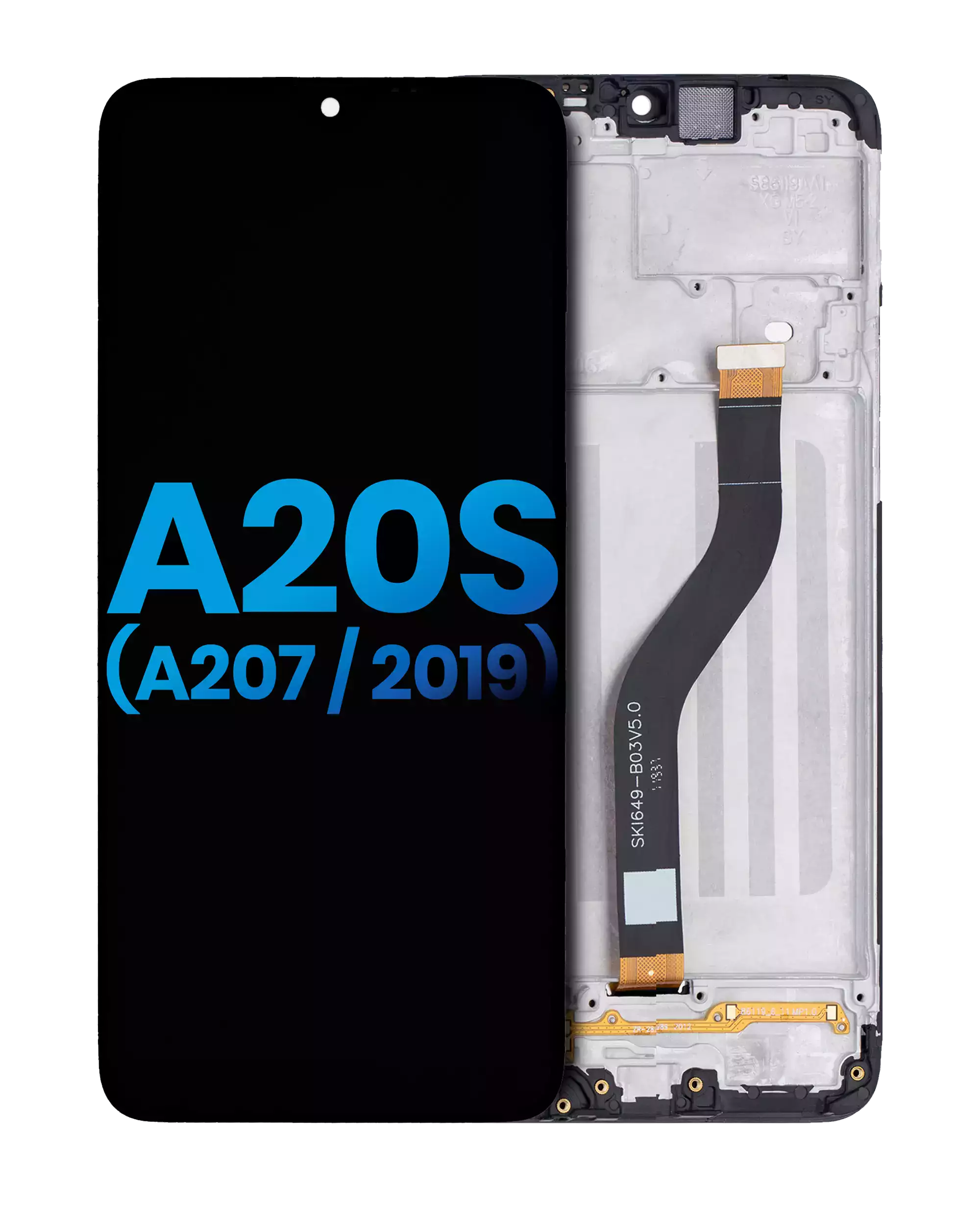 Display LCD completo con Frame per Samsung Galaxy A20s (A207 / 2019) (Aftermarket: Incell) (tutti i colori)