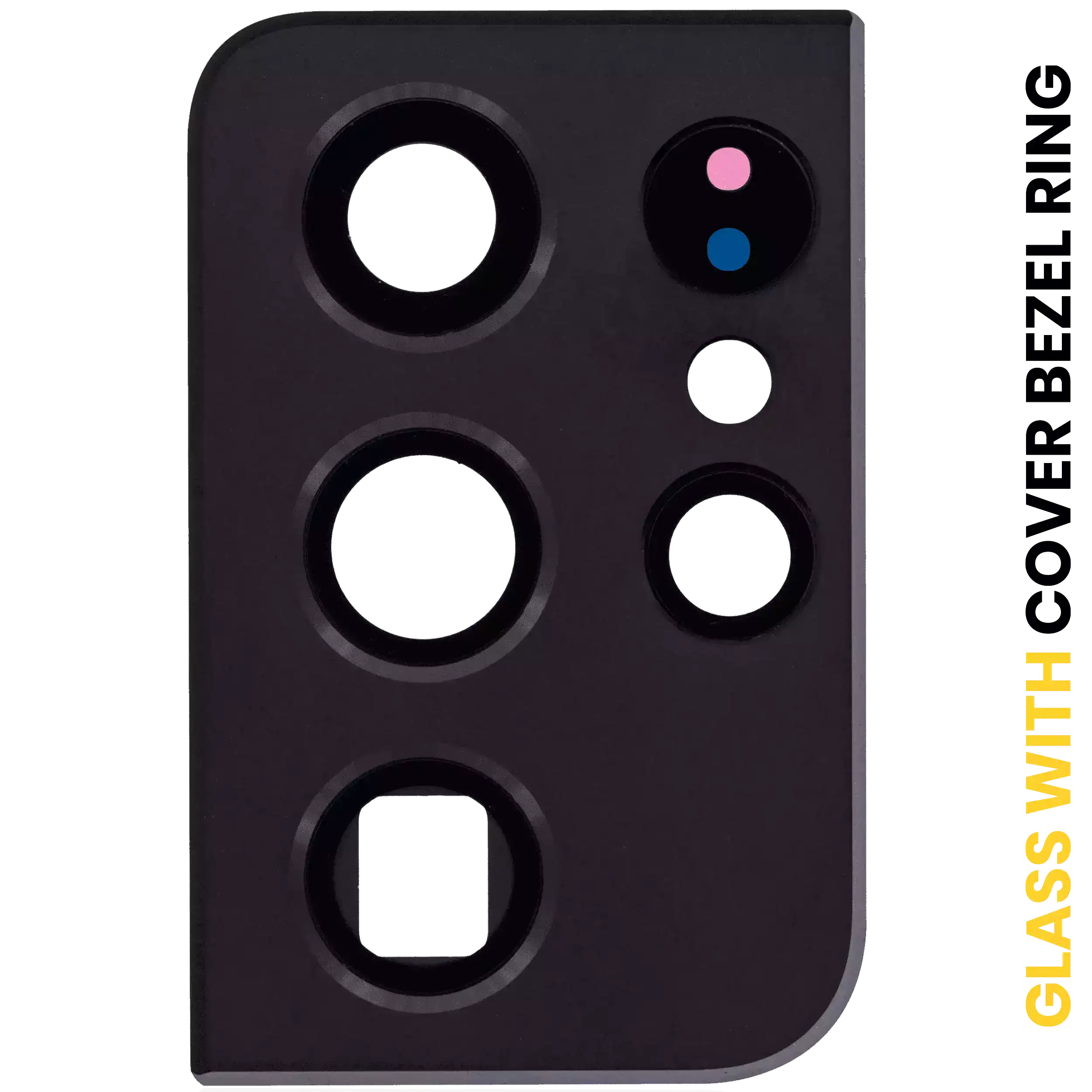 Lente fotocamera posteriore con Cover Cornice Ring per Samsung Galaxy S21 Ultra 5G (Phantom Nero)