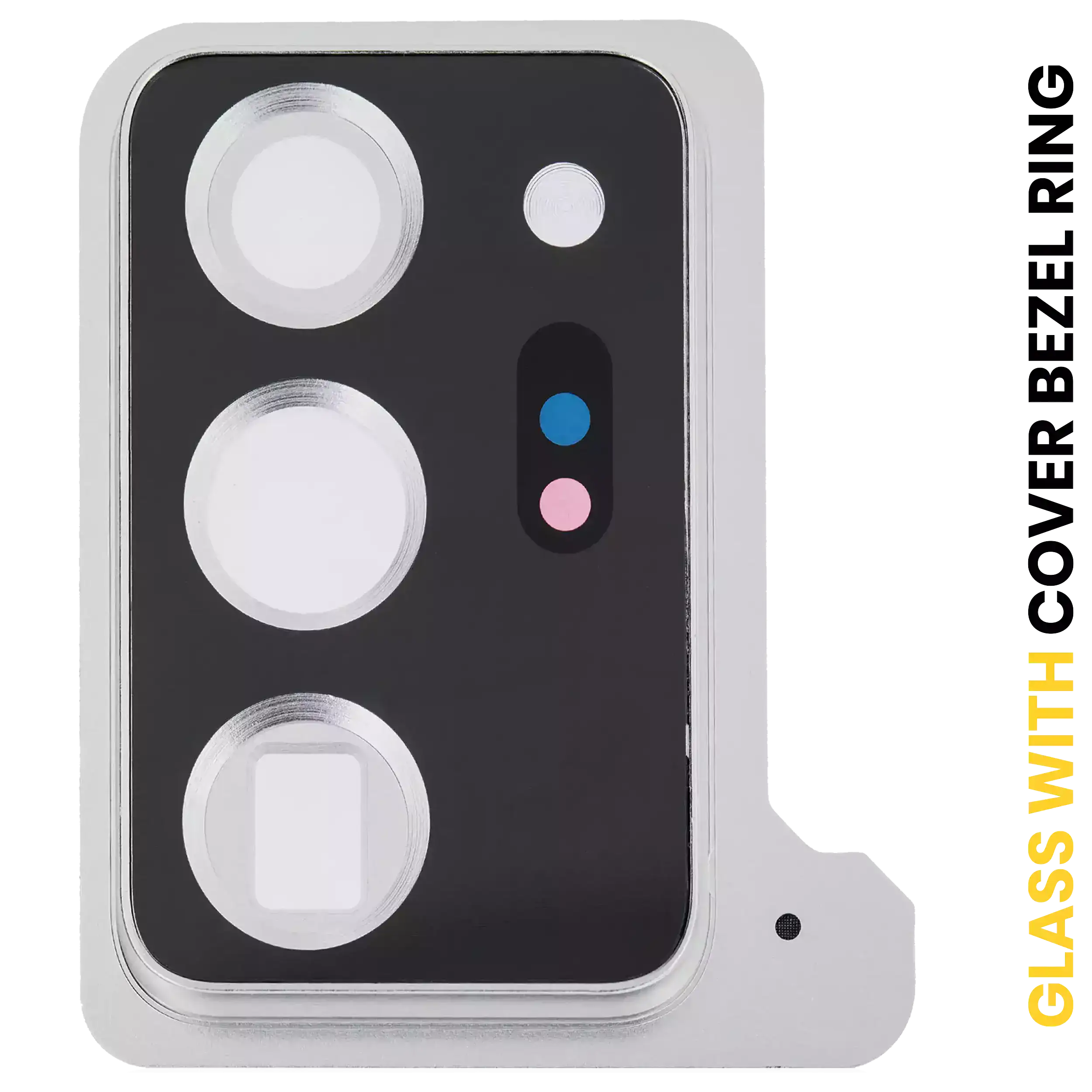 Lente fotocamera posteriore con Cover Cornice Ring per Samsung Galaxy Note 20 Ultra (Mystic Bianco)