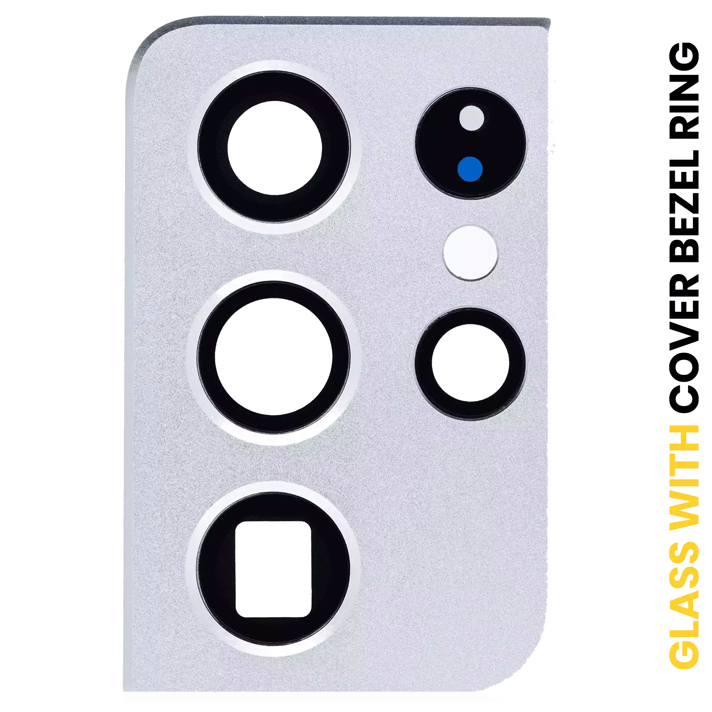 Lente fotocamera posteriore con Cover Cornice Ring per Samsung Galaxy S21 Ultra (Phantom Argento)