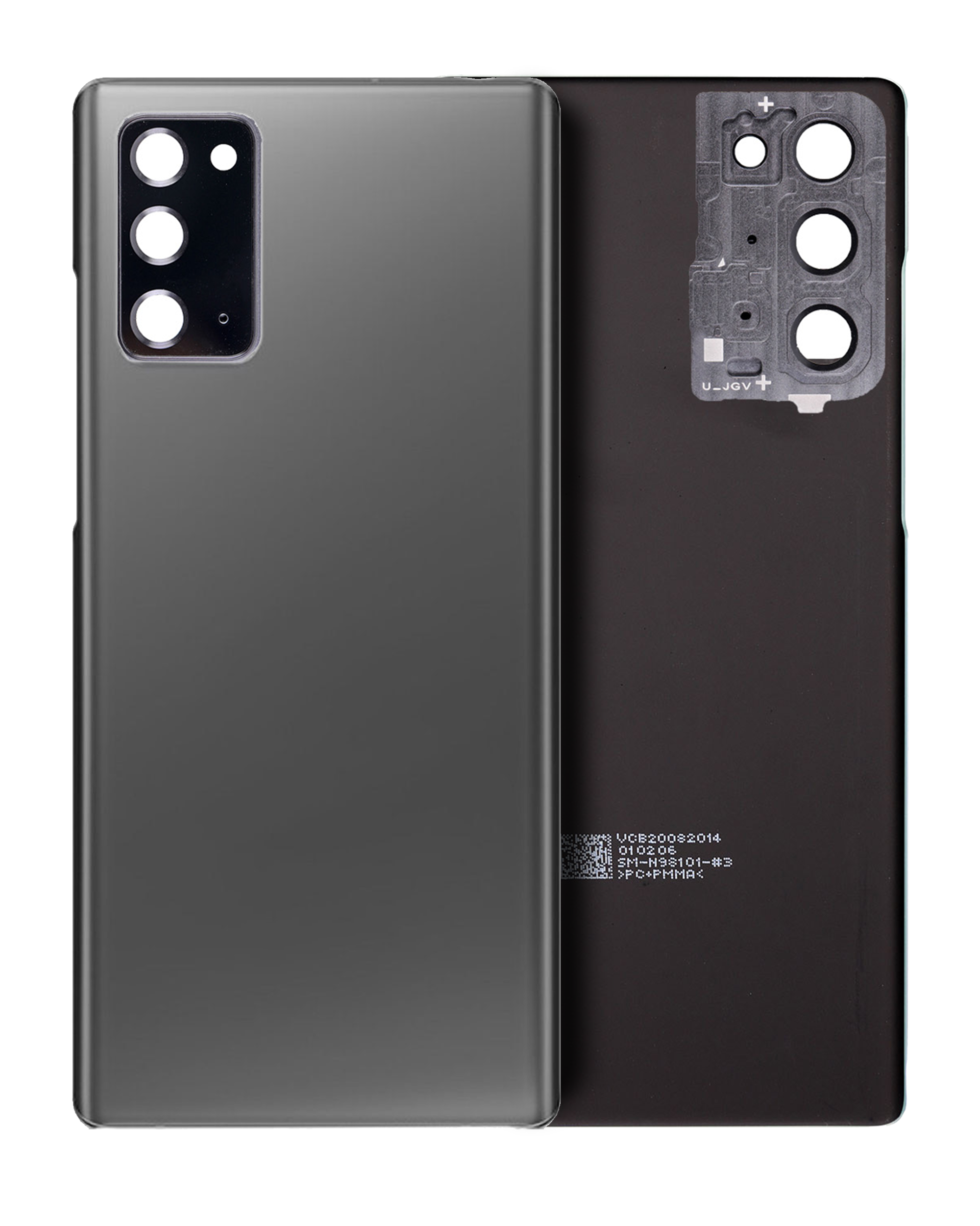 vetro cover posteriore con Vetro fotocamera per Samsung Galaxy Note 20 5G (No Logo) (Mystic Grigio)