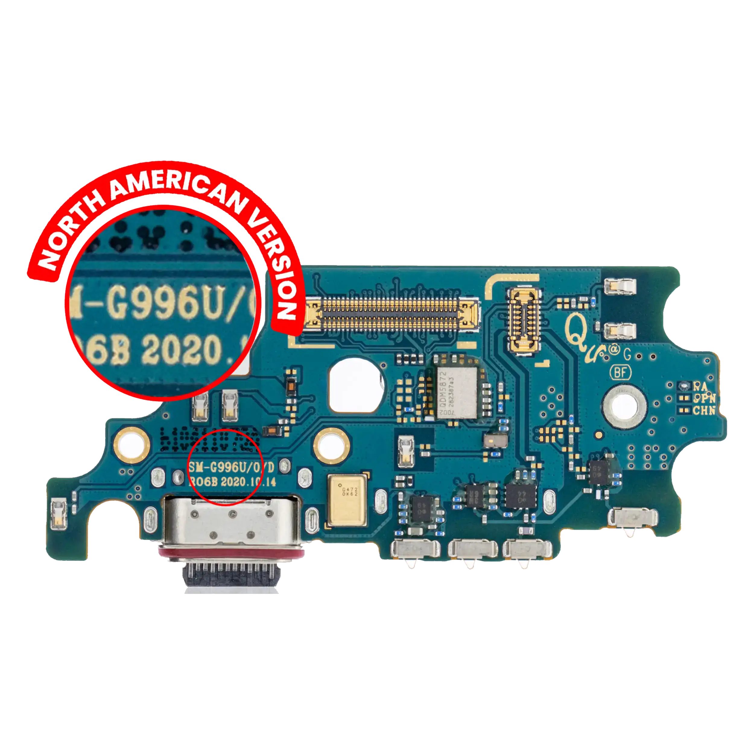 Connettore di ricarica Scheda con Sim Card Reader per Samsung Galaxy S21 Plus (G996U) (US Version) (Premium)