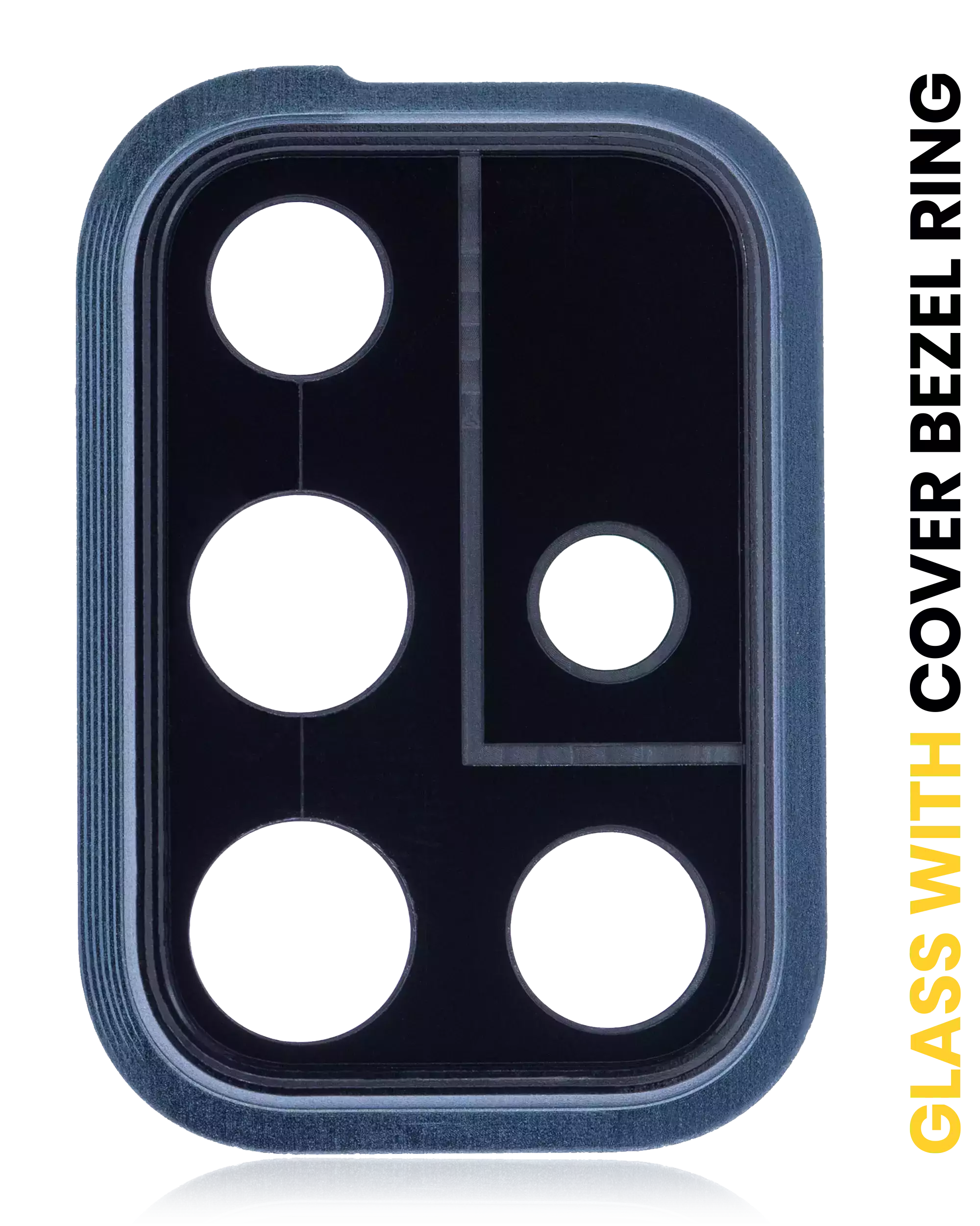 Lente fotocamera posteriore con Cover Cornice Ring per Samsung Galaxy A71 (A715 / 2020) (Prism Crush Nero)