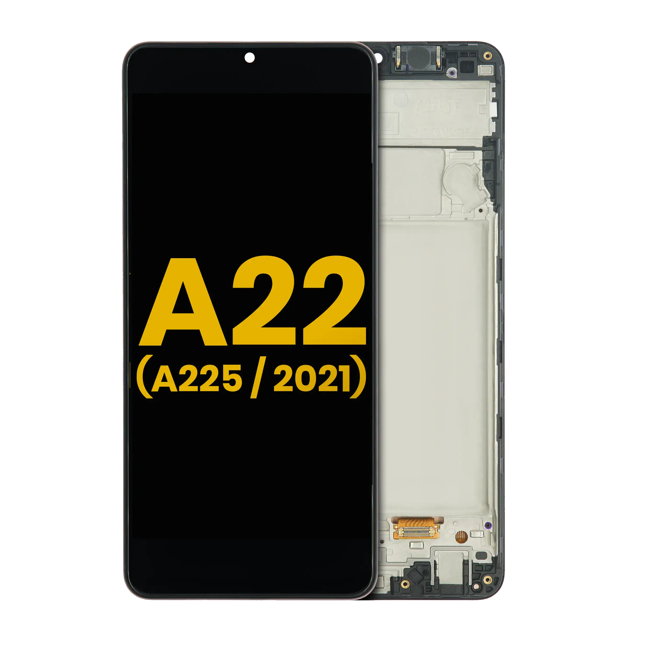 Display OLED completo con Frame per Samsung Galaxy A22 4G (A225 / 2021) (Refurbished) (tutti i colori)