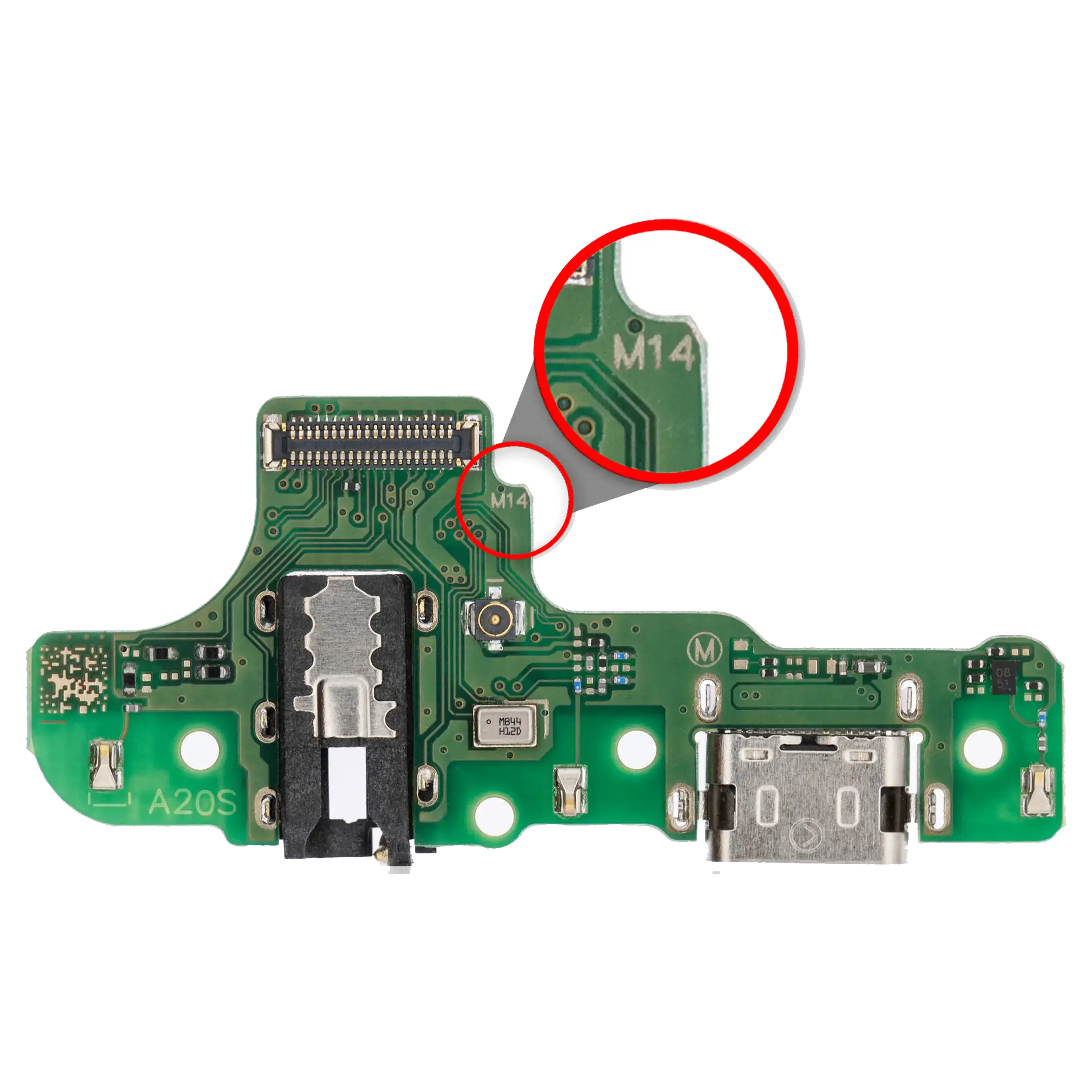 Connettore di ricarica con scheda per Samsung Galaxy A20s (A207M / 2019) (M14) (International Version)