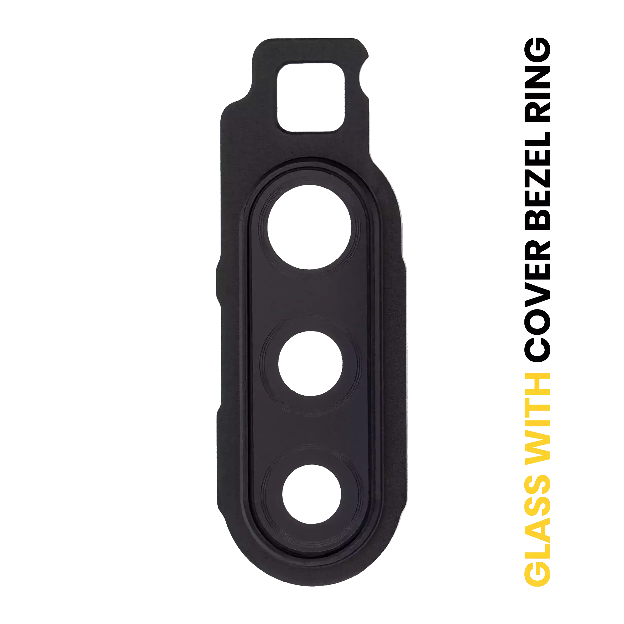 Lente fotocamera posteriore con Cover Cornice Ring per Samsung Galaxy A90 5G (A908 / 2019) (Nero)