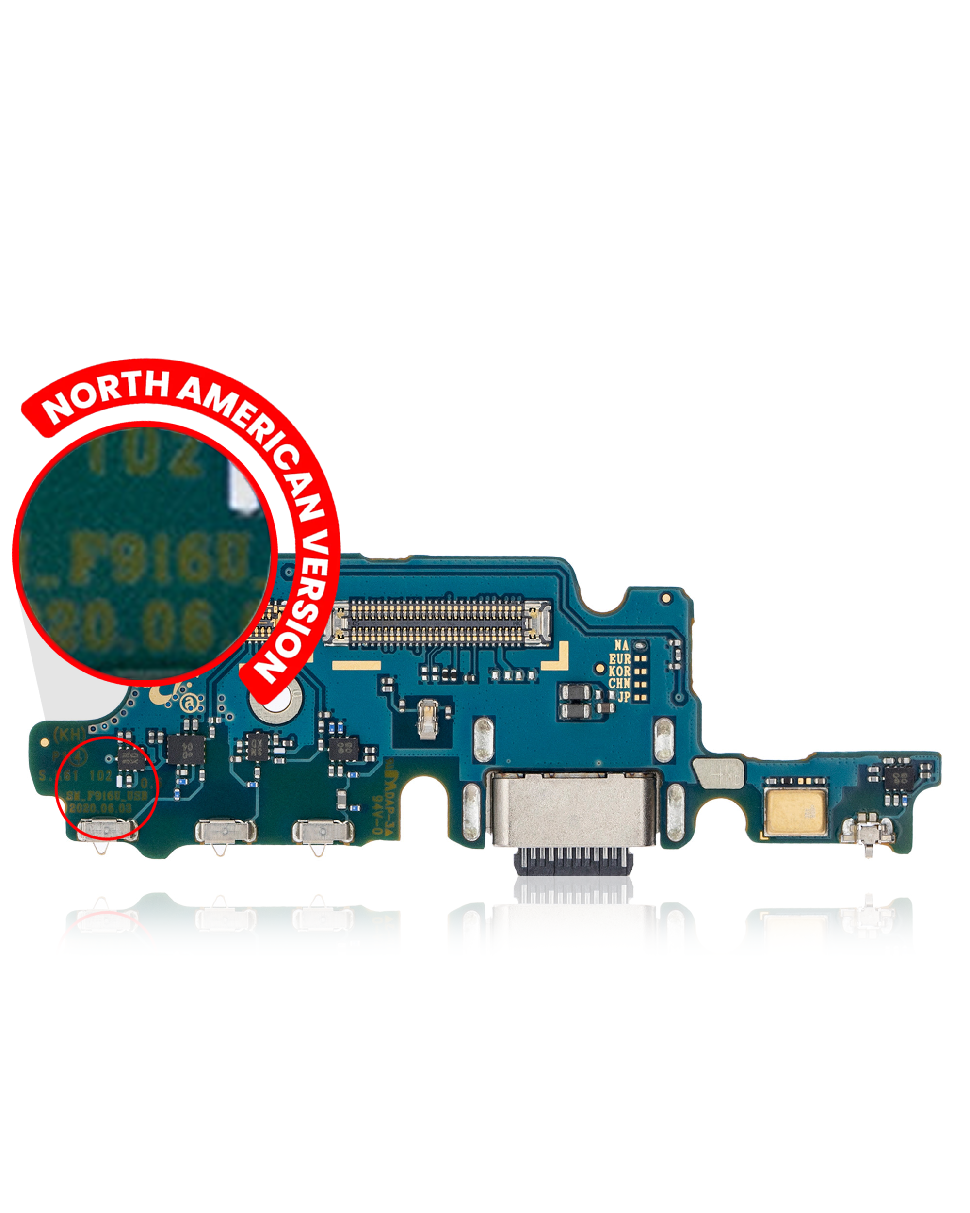 Charging Scheda con Microfono per Samsung Galaxy Z Fold 2 5G (F916U) (US Version) (Premium)