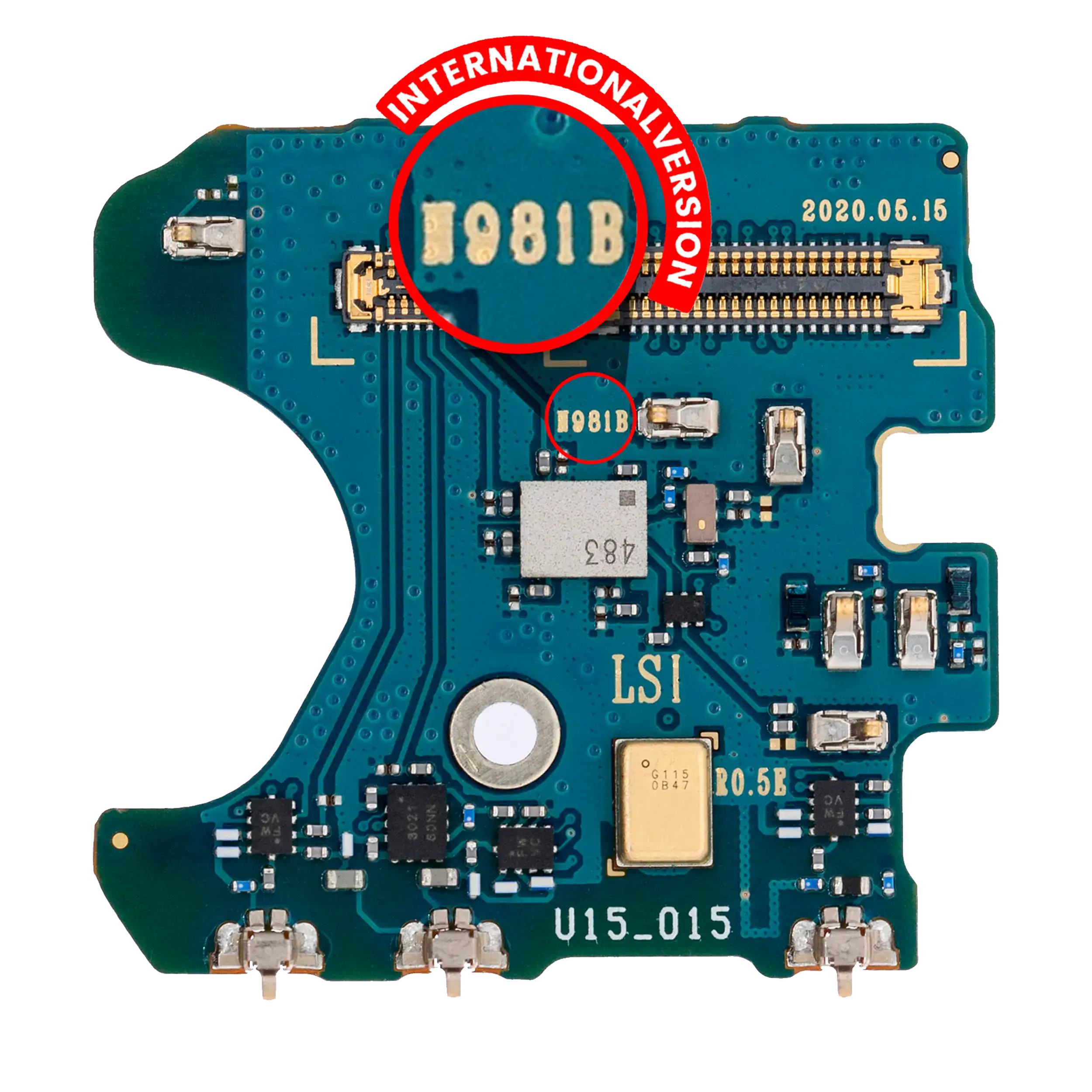 Microfono PCB Scheda per Samsung Galaxy Note 20 5G (N981B) (International Version)
