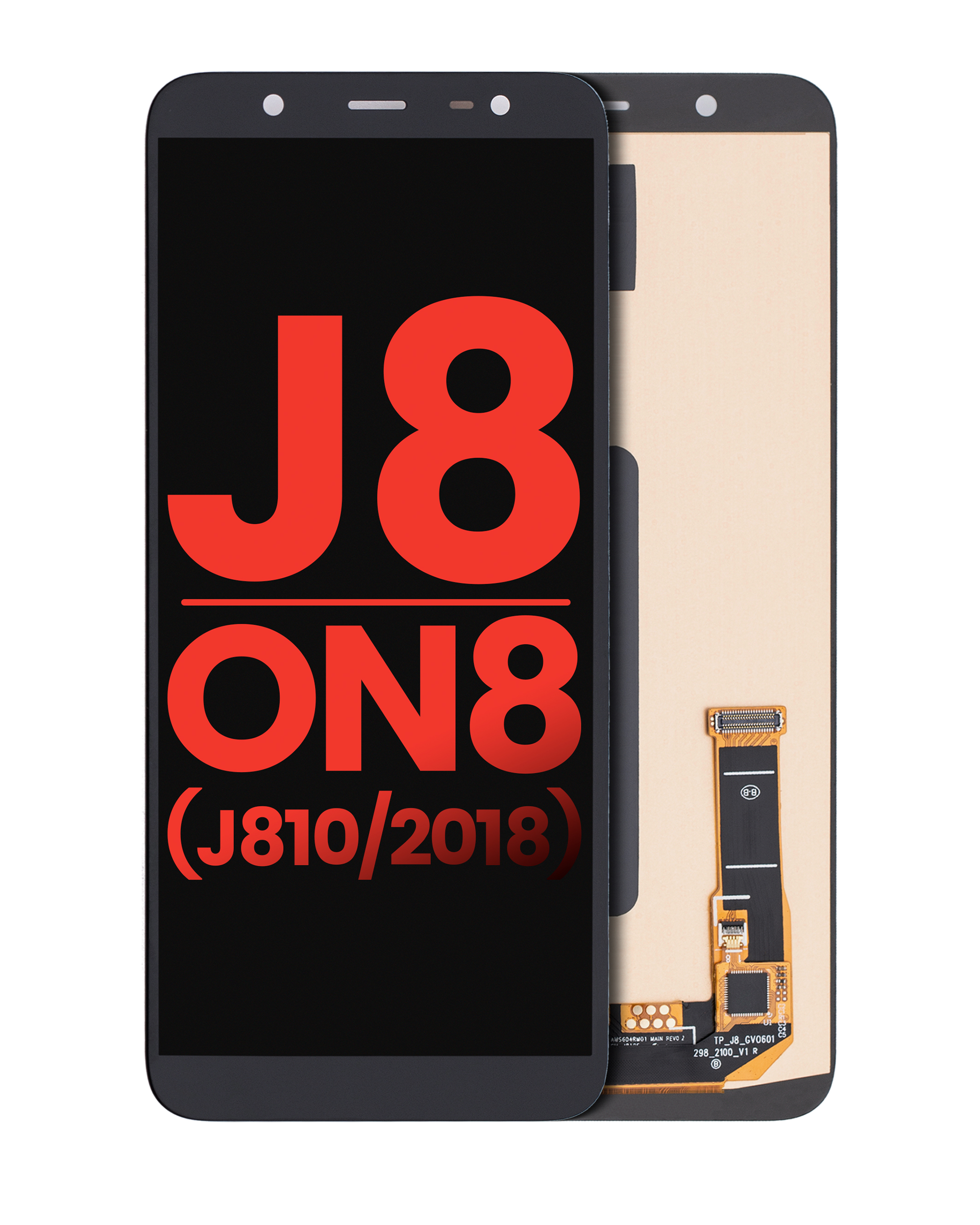 Display OLED completo senza Frame per Samsung Galaxy J8 / On8 (J810 / 2018) (Nero)