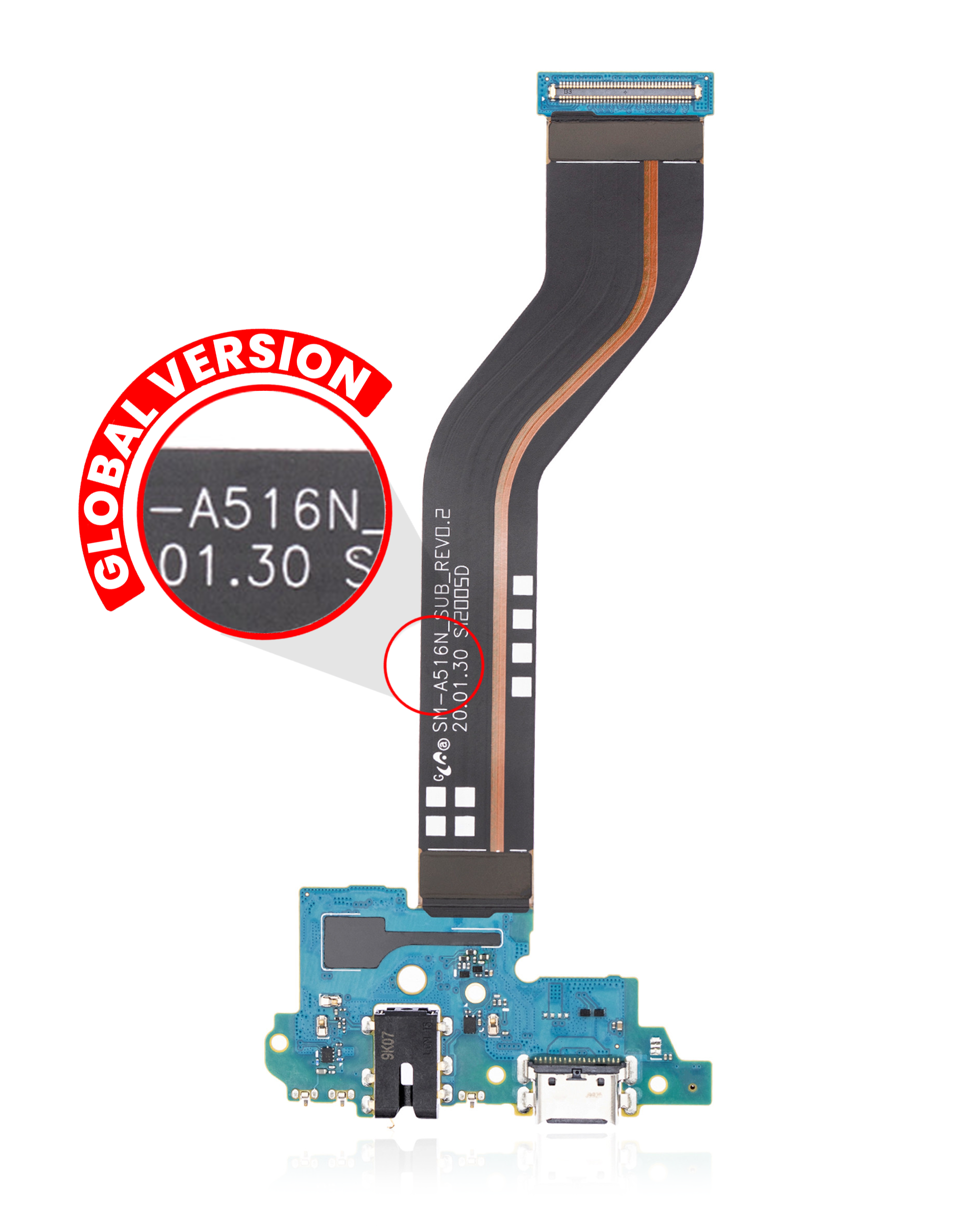 Connettore di ricarica flat con jack cuffie per Samsung Galaxy A51 5G (A516 / 2020) (Global Version) ( A516N) (Premium)