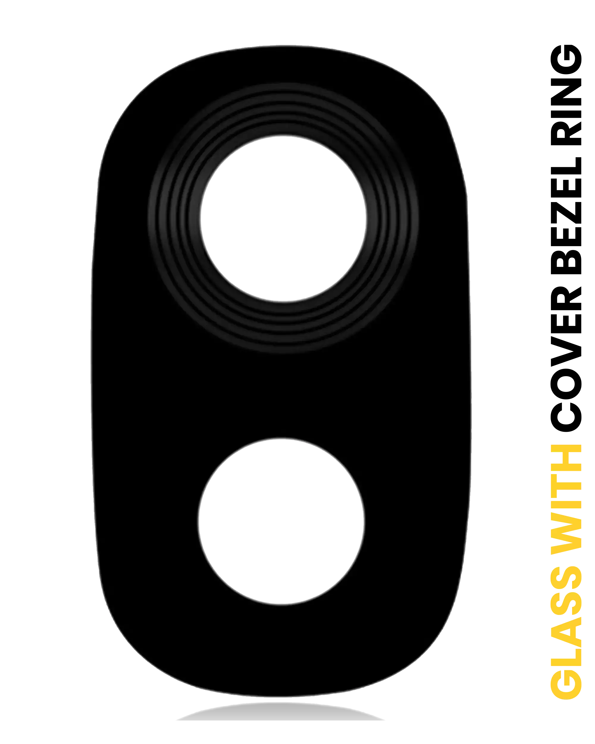 Lente fotocamera posteriore con Cornice Ring per Samsung Galaxy J3 (J337 / 2018) (Nero)