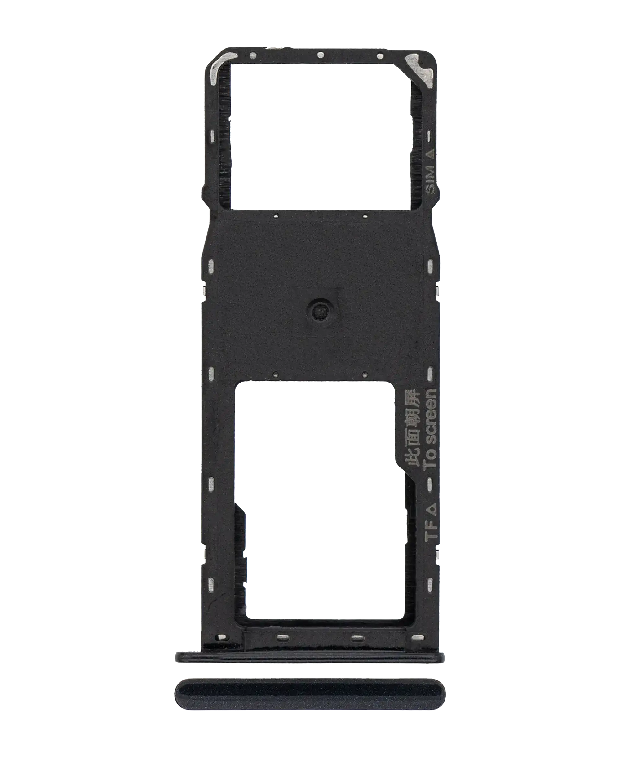 Carrellino SIM singola per Samsung Galaxy A10S (A107 / 2019) / A20S (A207 / 2019) (Nero)