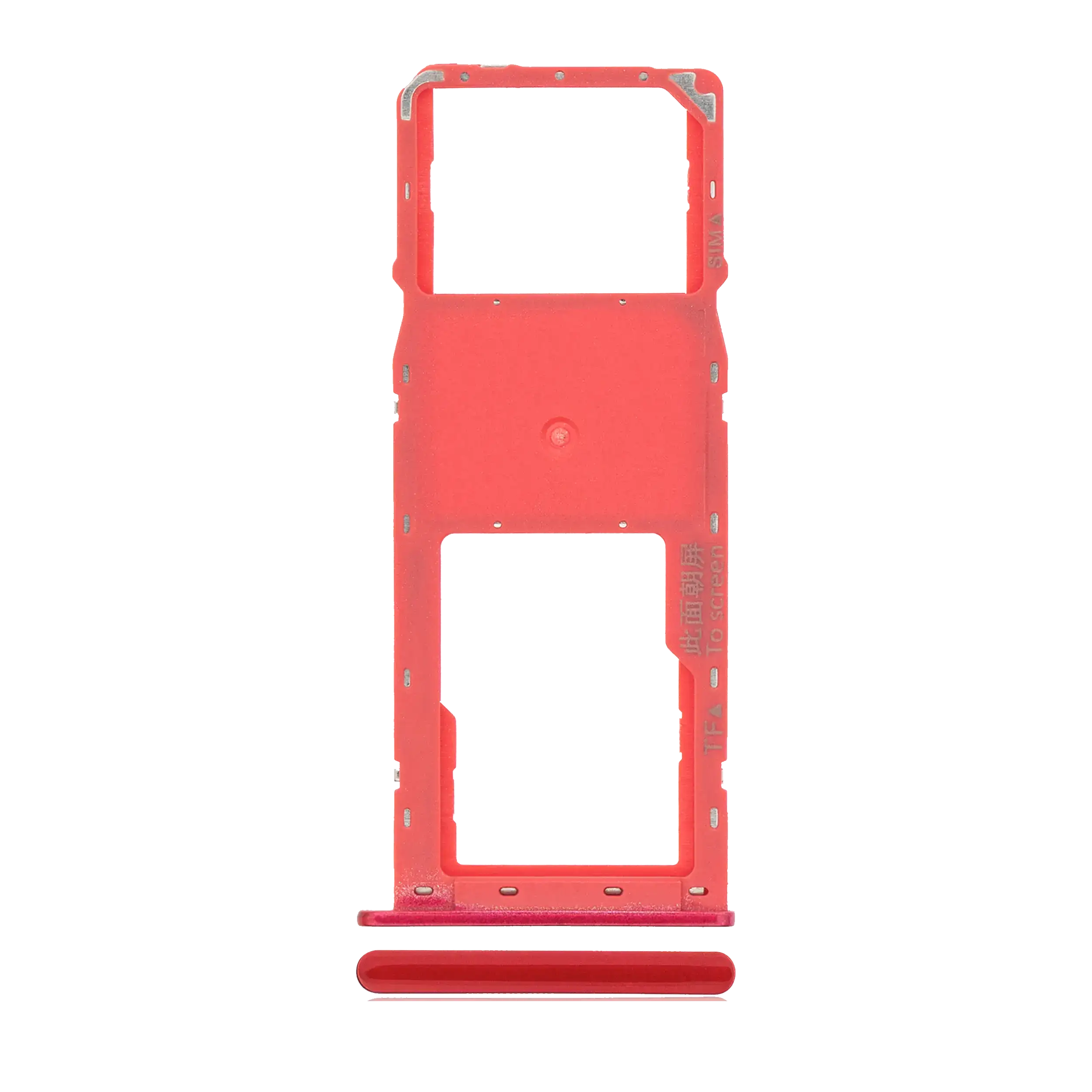 Carrellino SIM singola per Samsung Galaxy A10S (A107 / 2019) / A20S (A207 / 2019) (Rosso)