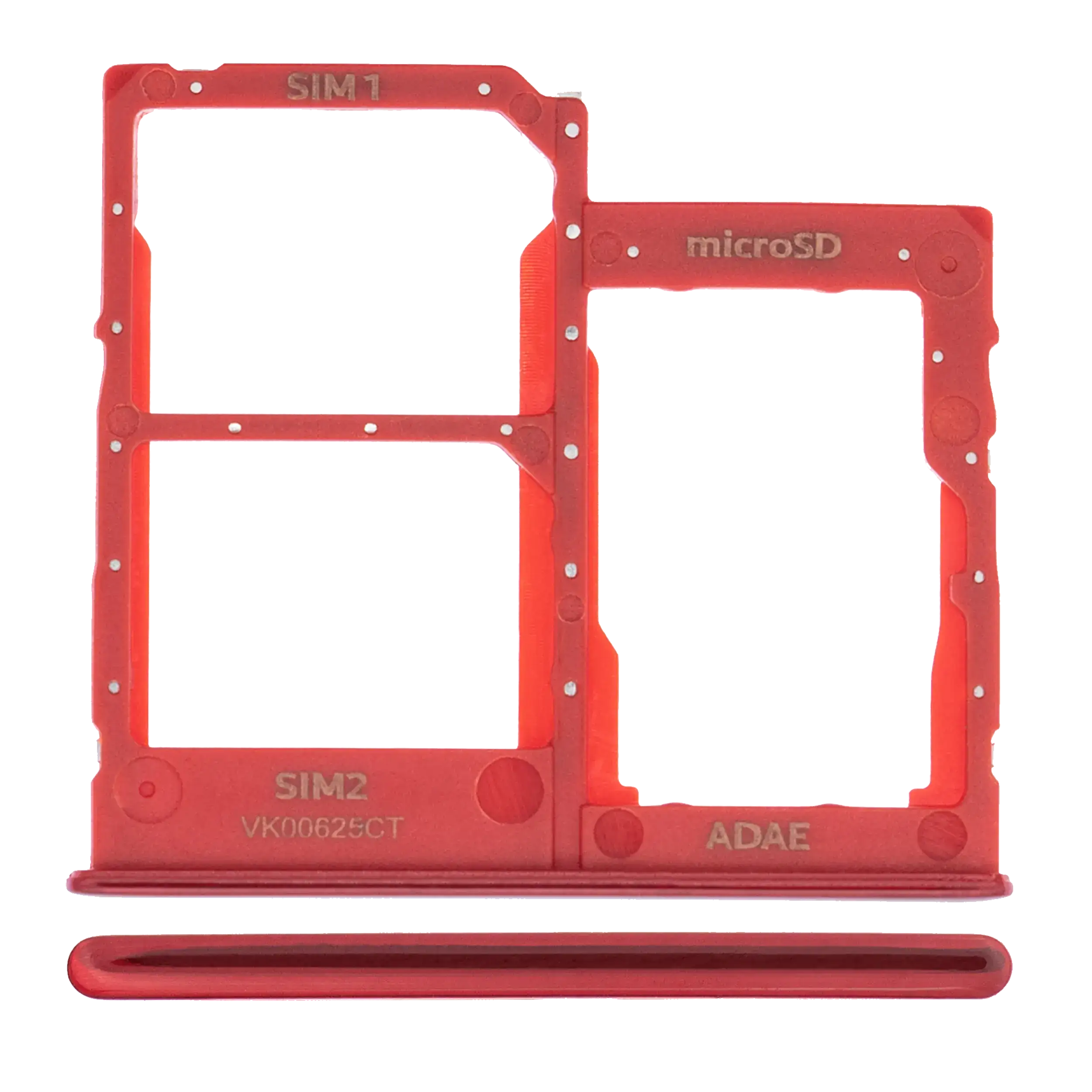 Carrellino doppia SIM per Samsung Galaxy A41 (A415 / 2020) (Prism Crush Rosso)