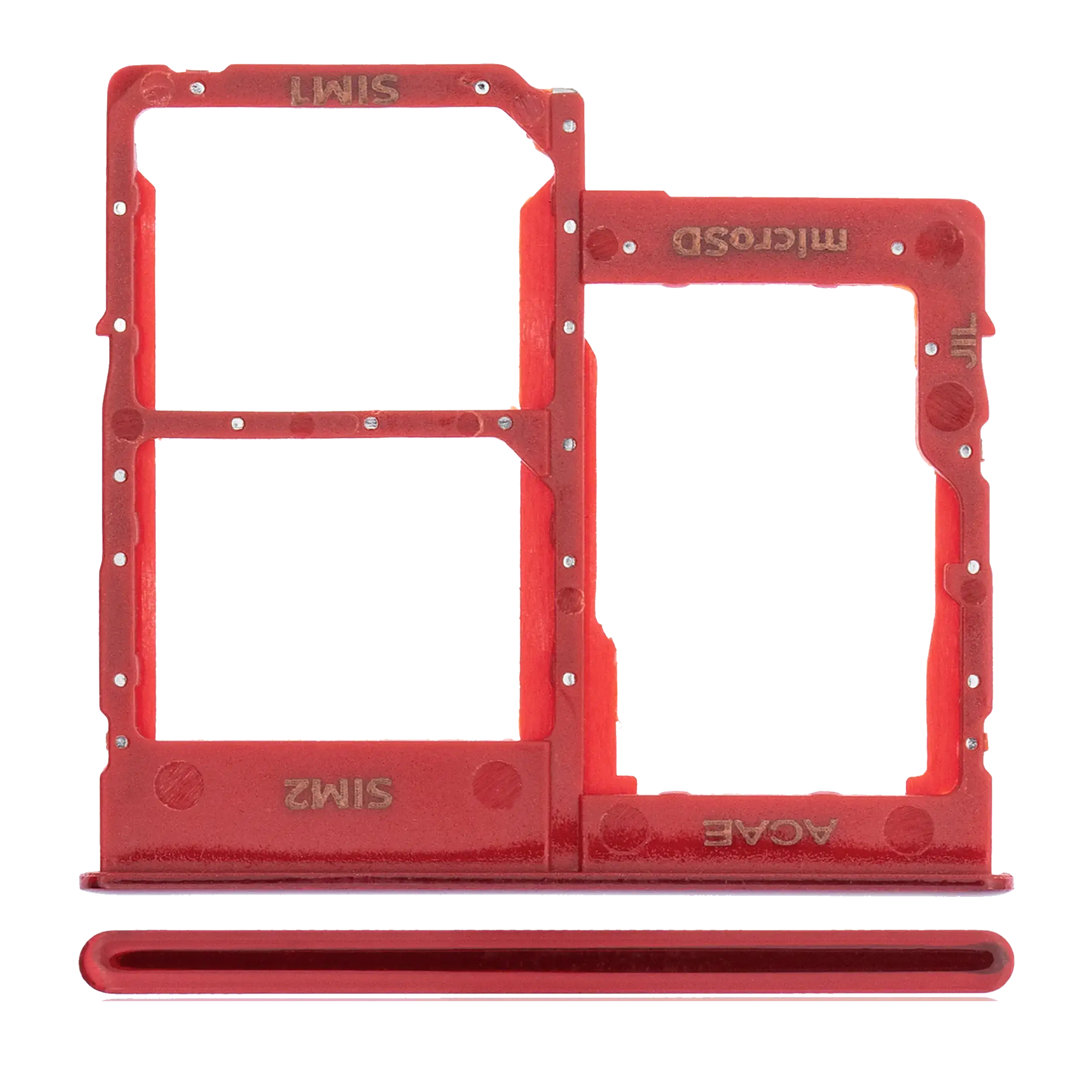Carrellino doppia SIM per Samsung Galaxy A40 (A405 / 2019) (Rosso)