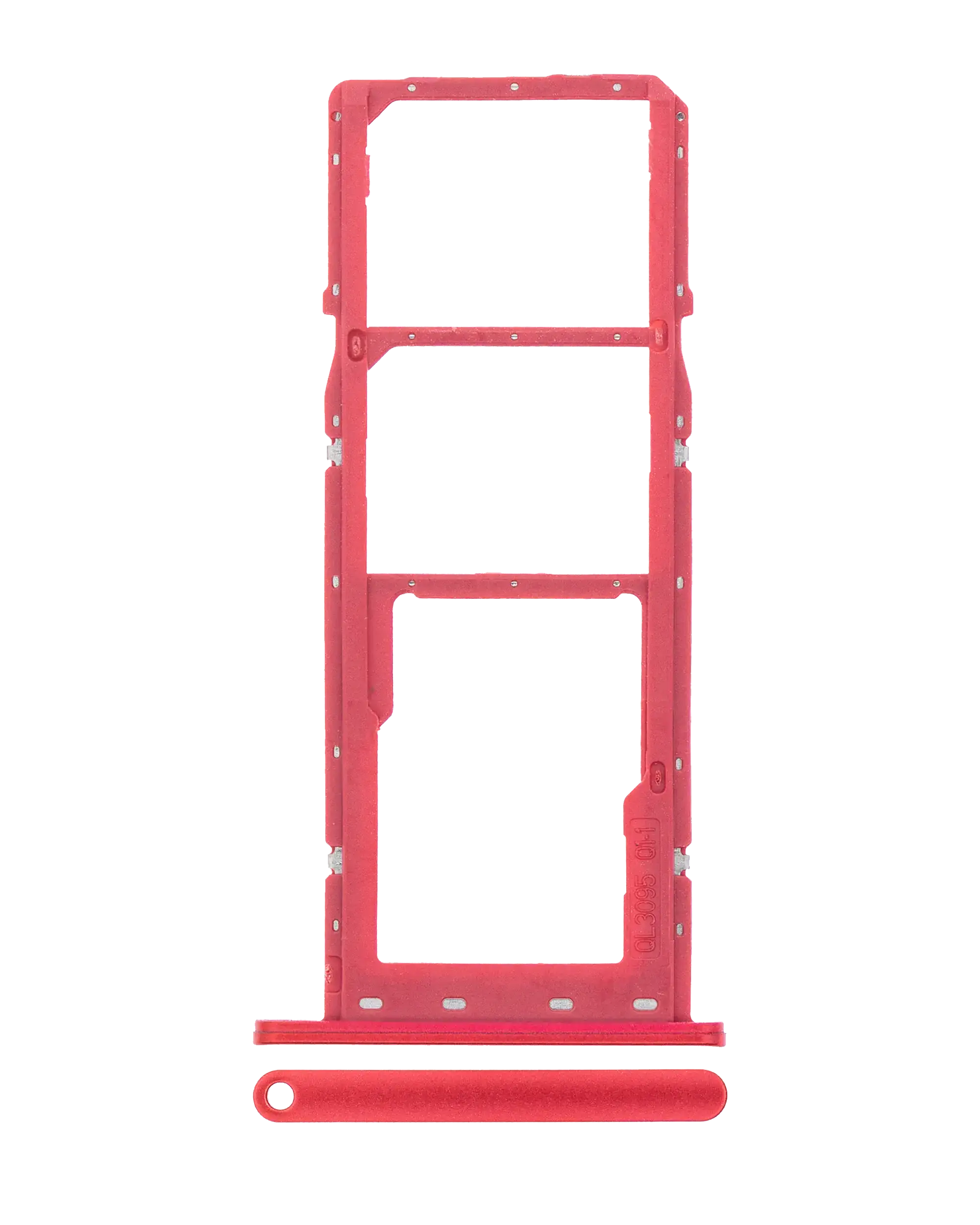 Carrellino doppia SIM per Samsung Galaxy A02S (A025 / 2020) / A03 (A035 / 2021) (Rosso)