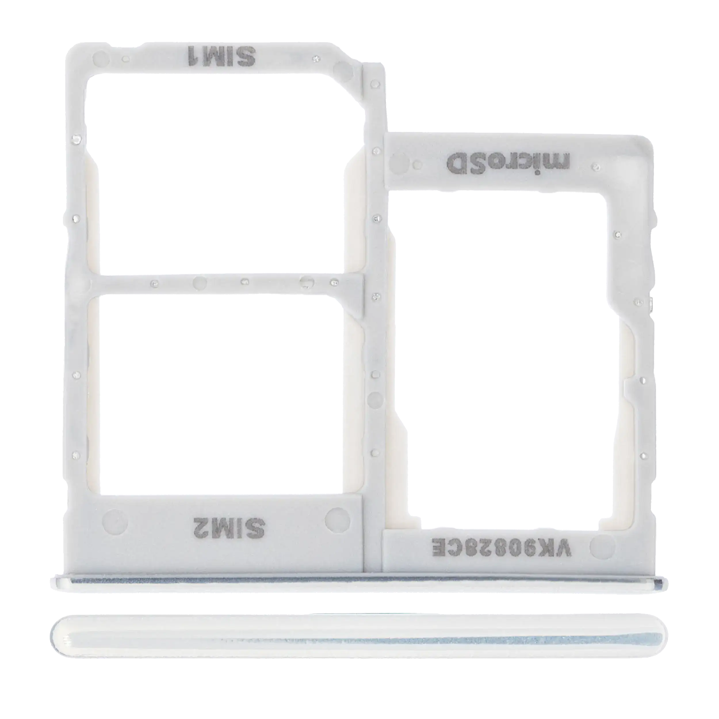 Carrellino doppia SIM per Samsung Galaxy A40 (A405 / 2019) (Bianco)