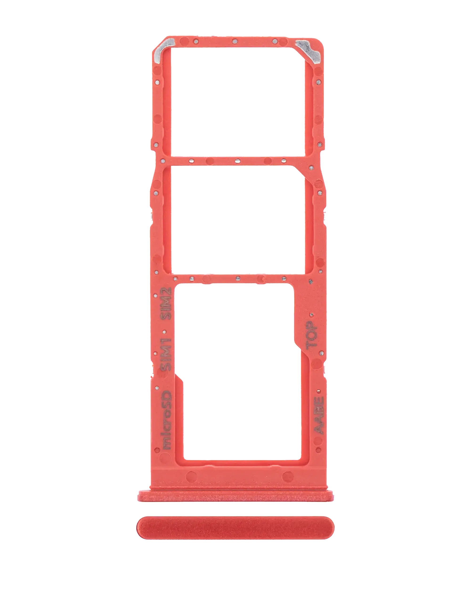 Carrellino doppia SIM per Samsung Galaxy A12 (A125 / 2020) (Rosso)