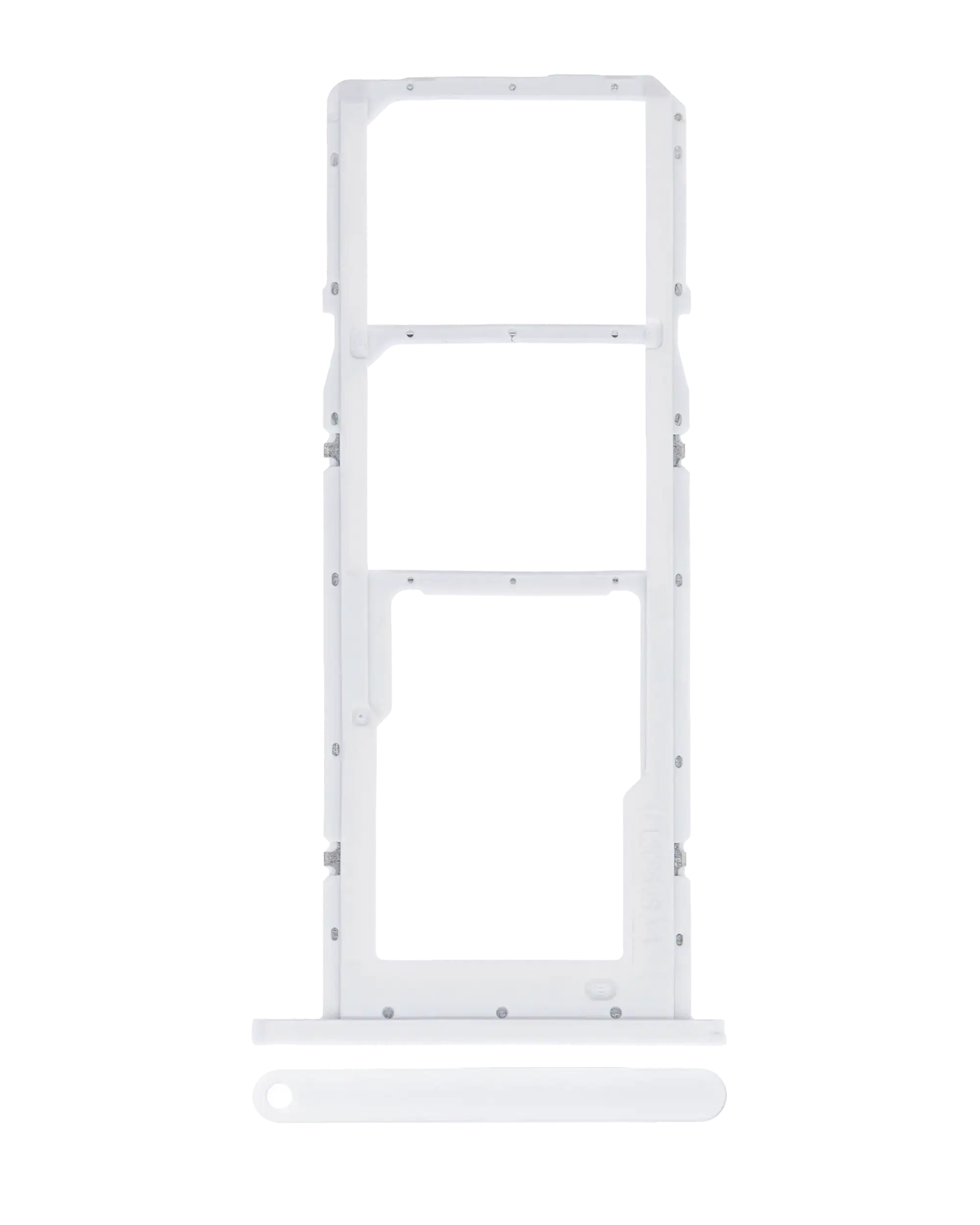 Carrellino doppia SIM per Samsung Galaxy A02S (A025 / 2020) / A03 (A035 / 2021) (Bianco)