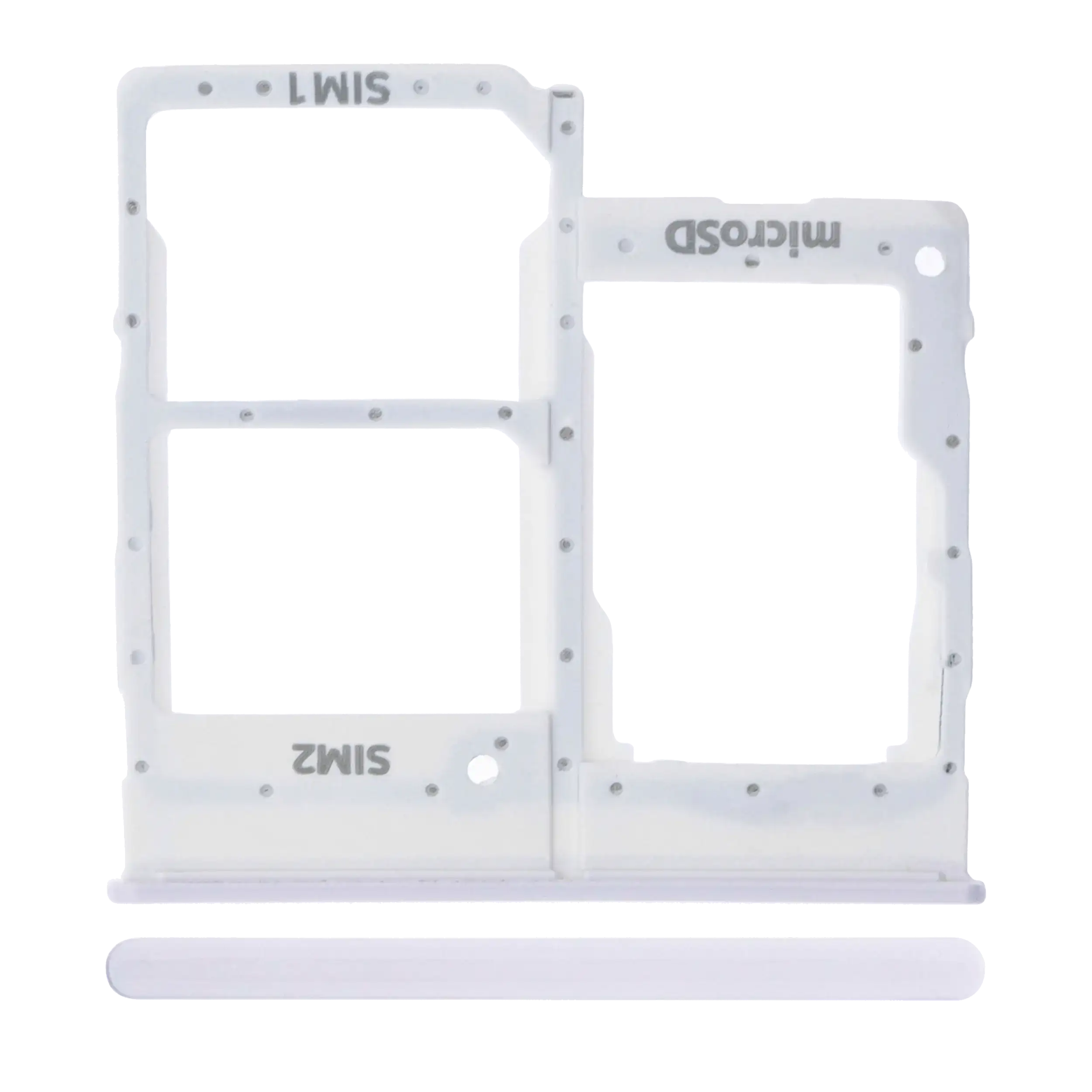 Carrellino doppia SIM per Samsung Galaxy A20E (A202 / 2019) (Bianco)