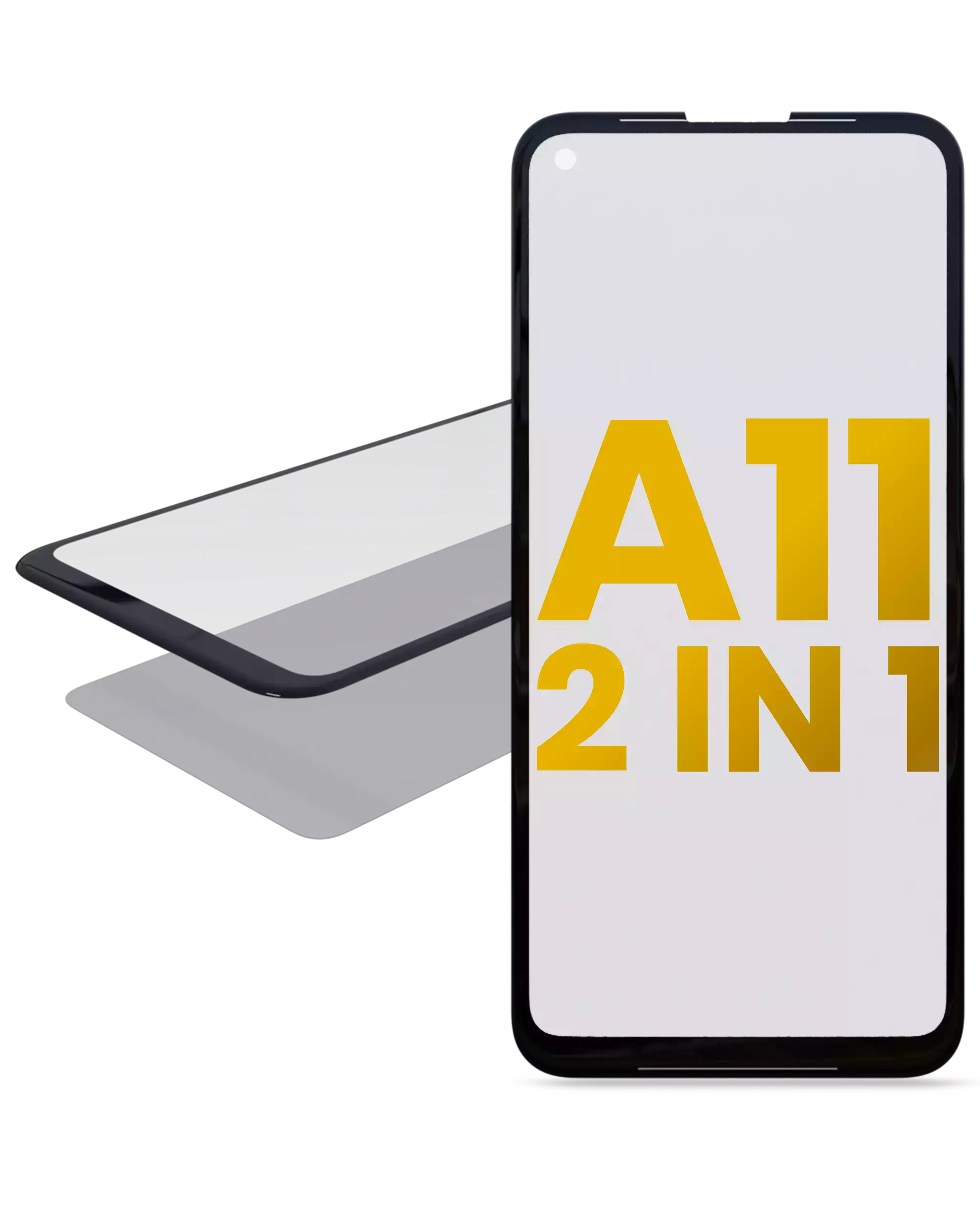 2 in 1 Vetro frontale con OCA per Samsung Galaxy A11 (US Version) (A115 / 2020)