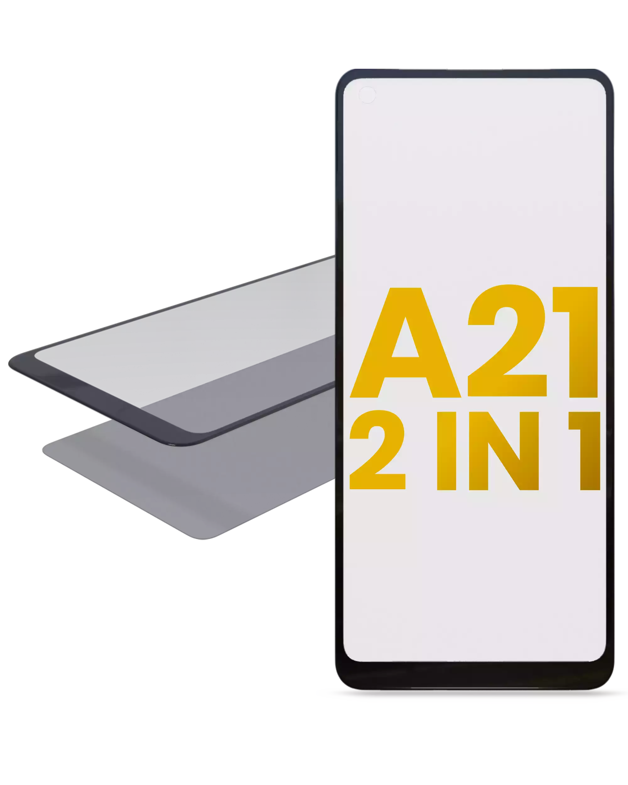 2 in 1 Vetro frontale con OCA per Samsung Galaxy A21 (A215 / 2020)