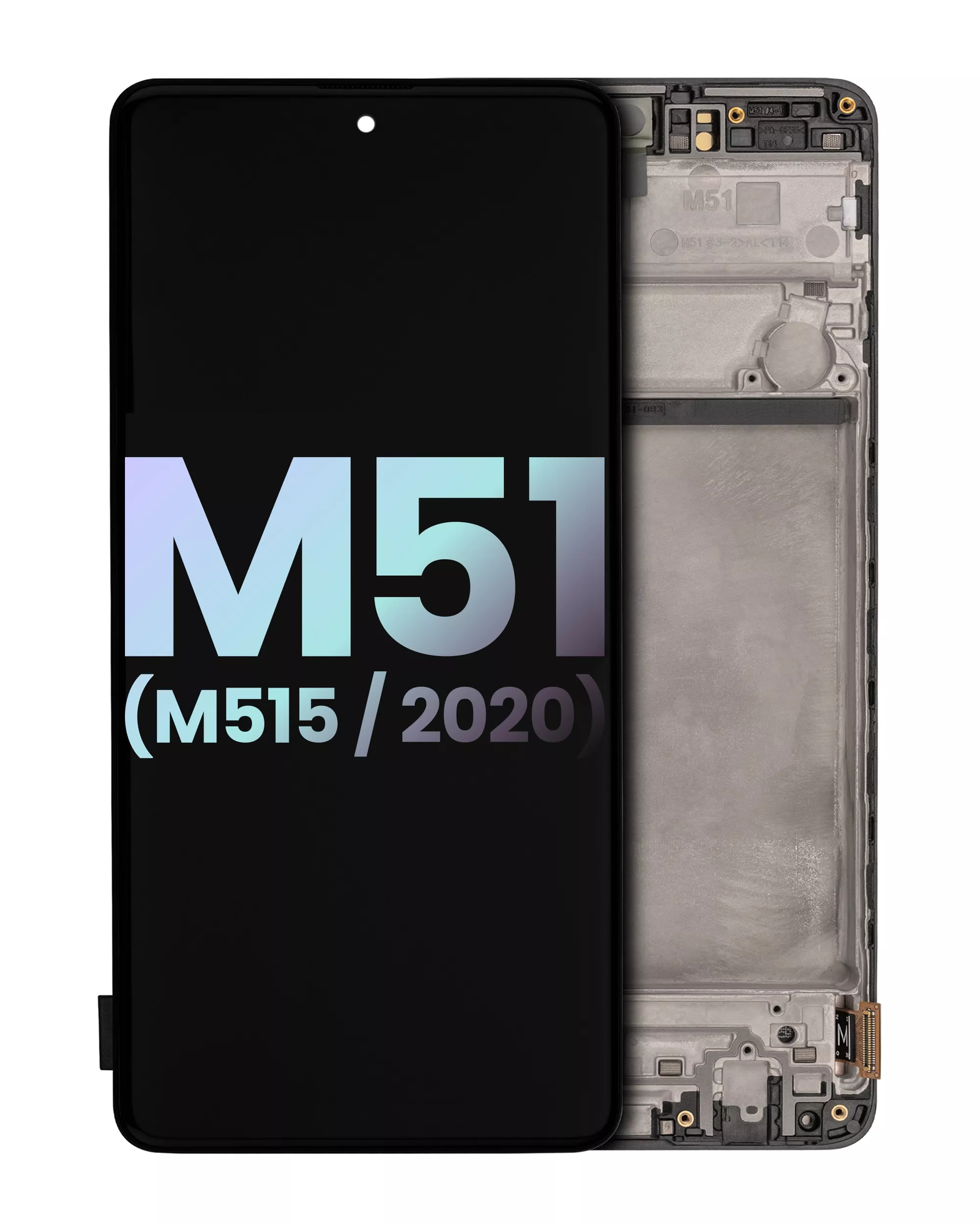 Display OLED completo con Frame per Samsung Galaxy M51 (M515 / 2020) (Service Pack) (Celestial Nero)